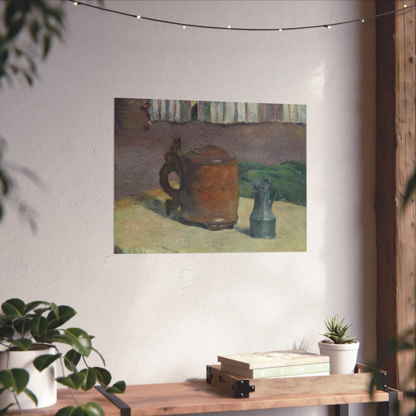 Paul Gauguin - Still Life Wood Tankard and Metal Pitcher | Fine Art Poster