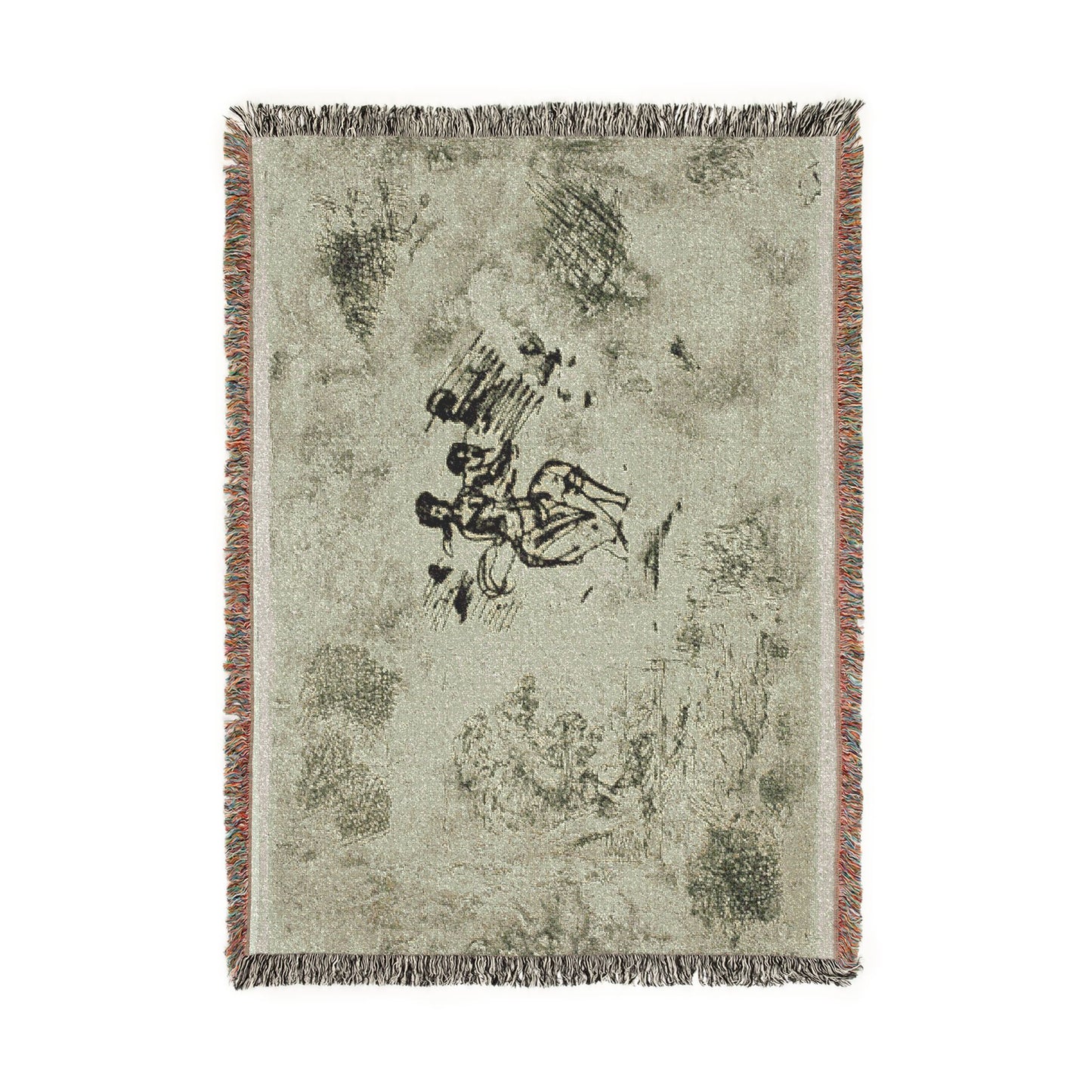 Claude Lorrain - Seated Woman and Other Sketches | Woven Tapestry Blanket