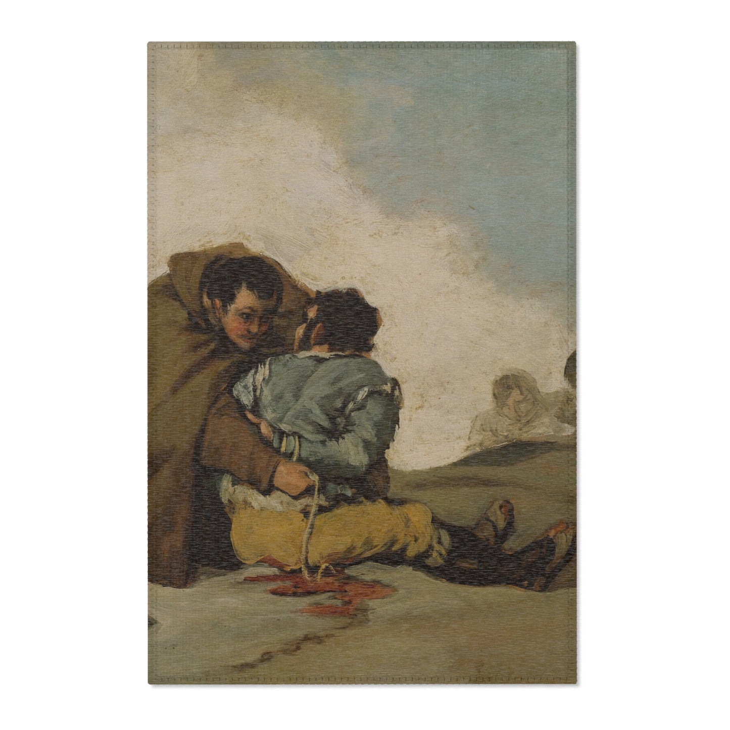 Francisco José de Goya y Lucientes - Friar Pedro Binds El Maragato with a Rope | Area Rug