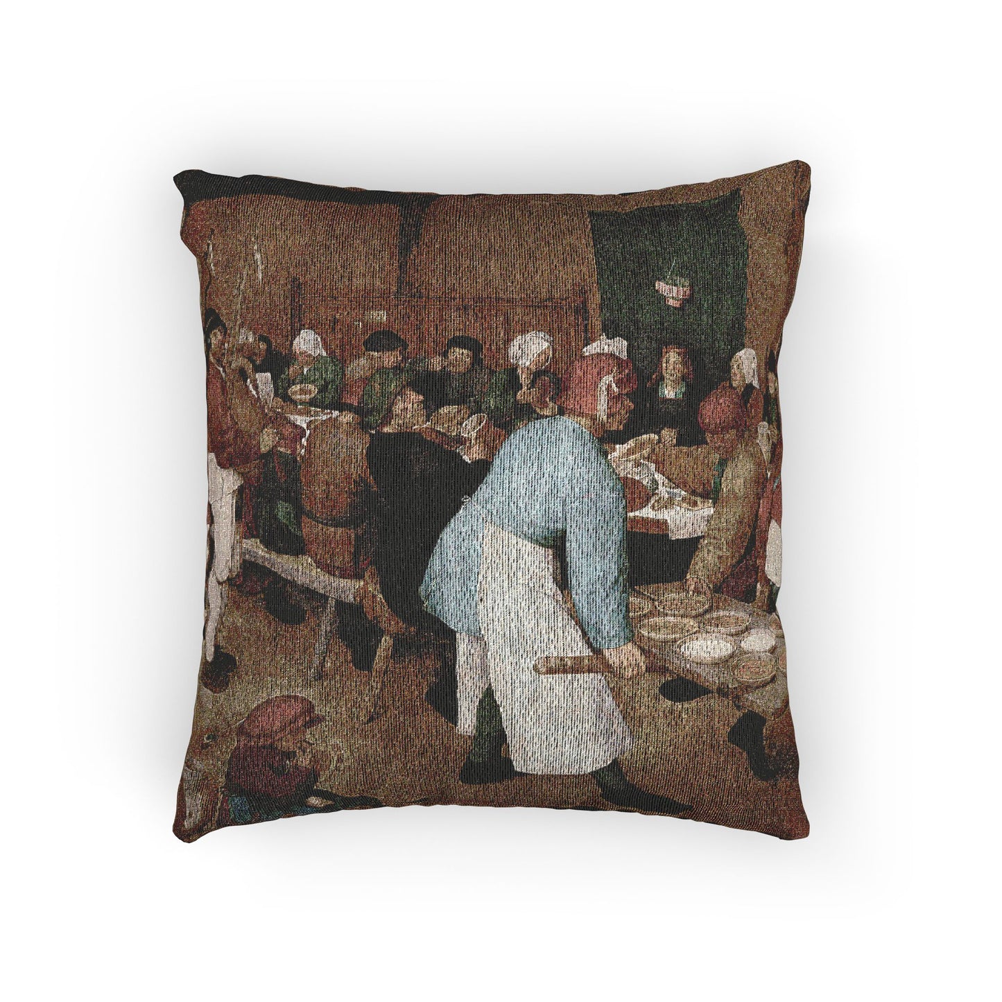Pieter Bruegel the Elder - Peasant Wedding - Google Art Project 2 | Woven Pillow