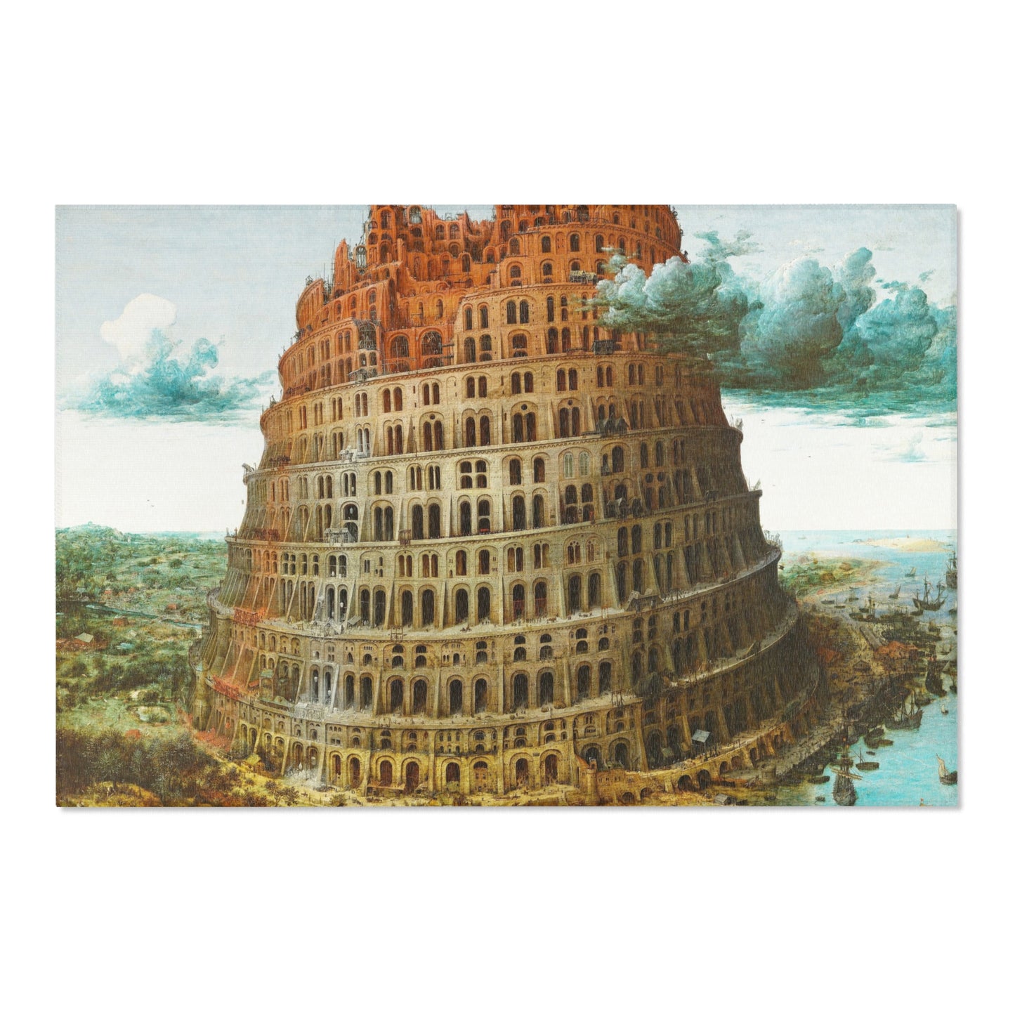 Pieter Bruegel the Elder - The Tower of Babel (Rotterdam) - Google Art Project - edited | Area Rug