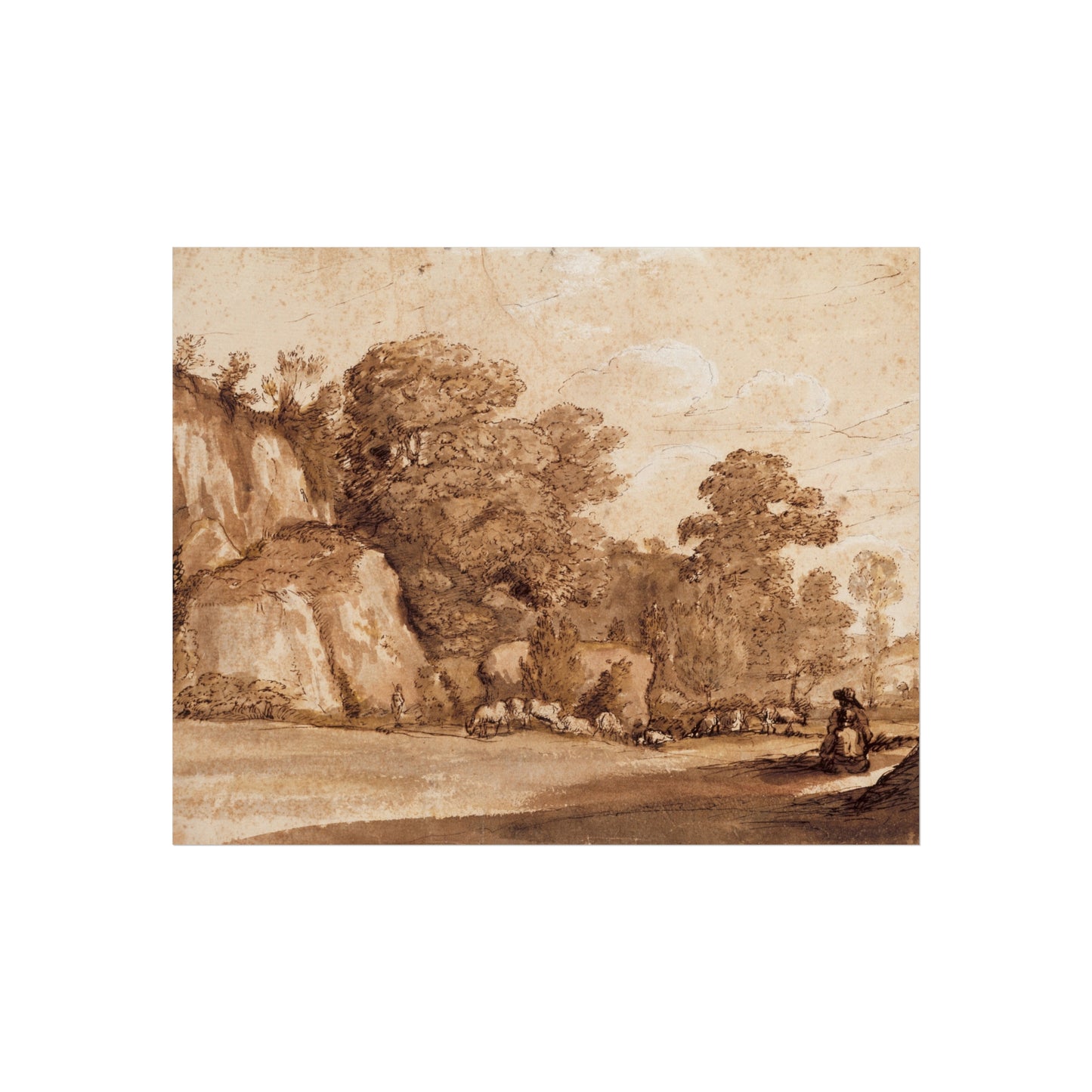 Claude Lorrain - A Rocky Hillside | Fine Art Poster