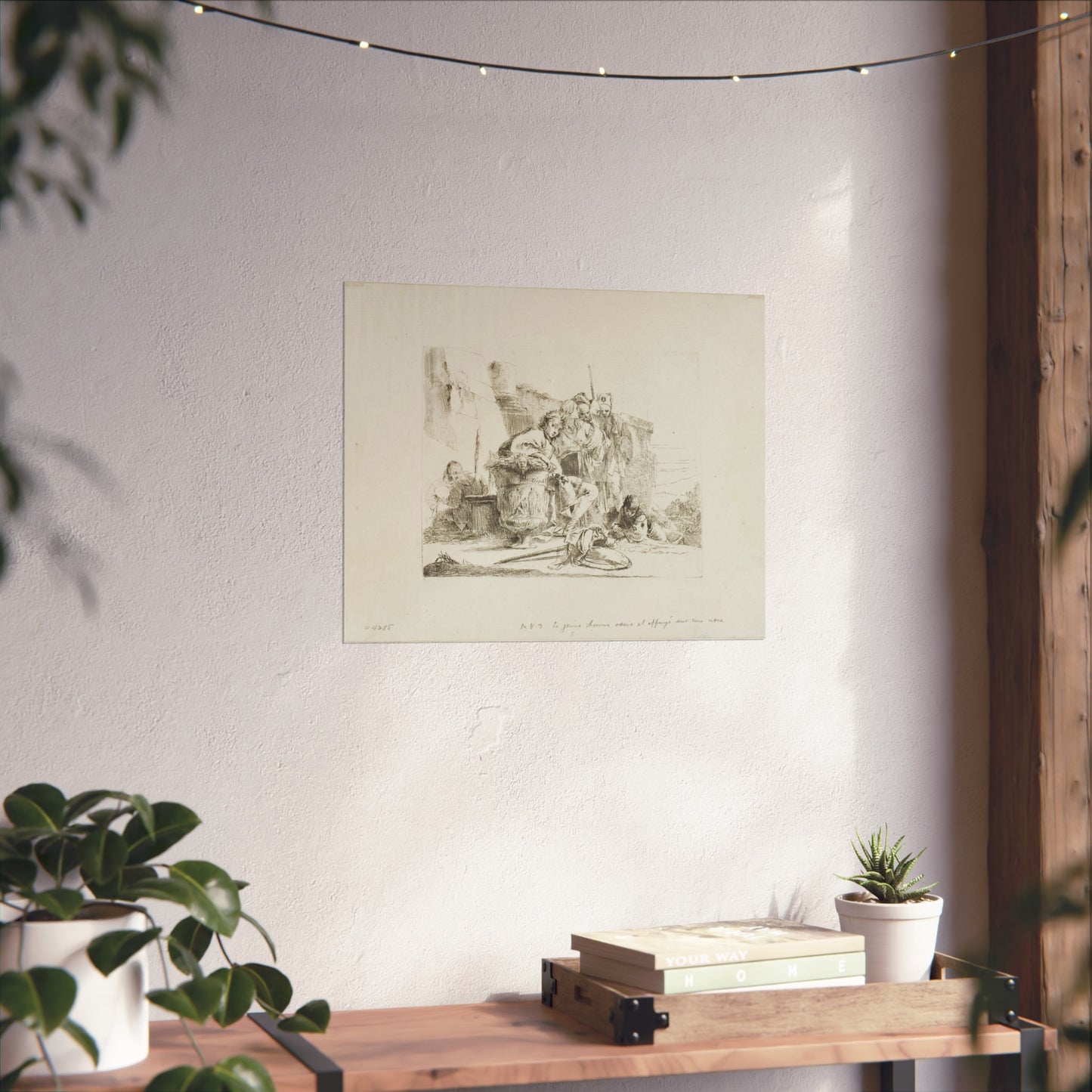 Giovanni Battista Tiepolo - Seated Youth Leaning Against an Urn, from Capricci | Fine Art Poster