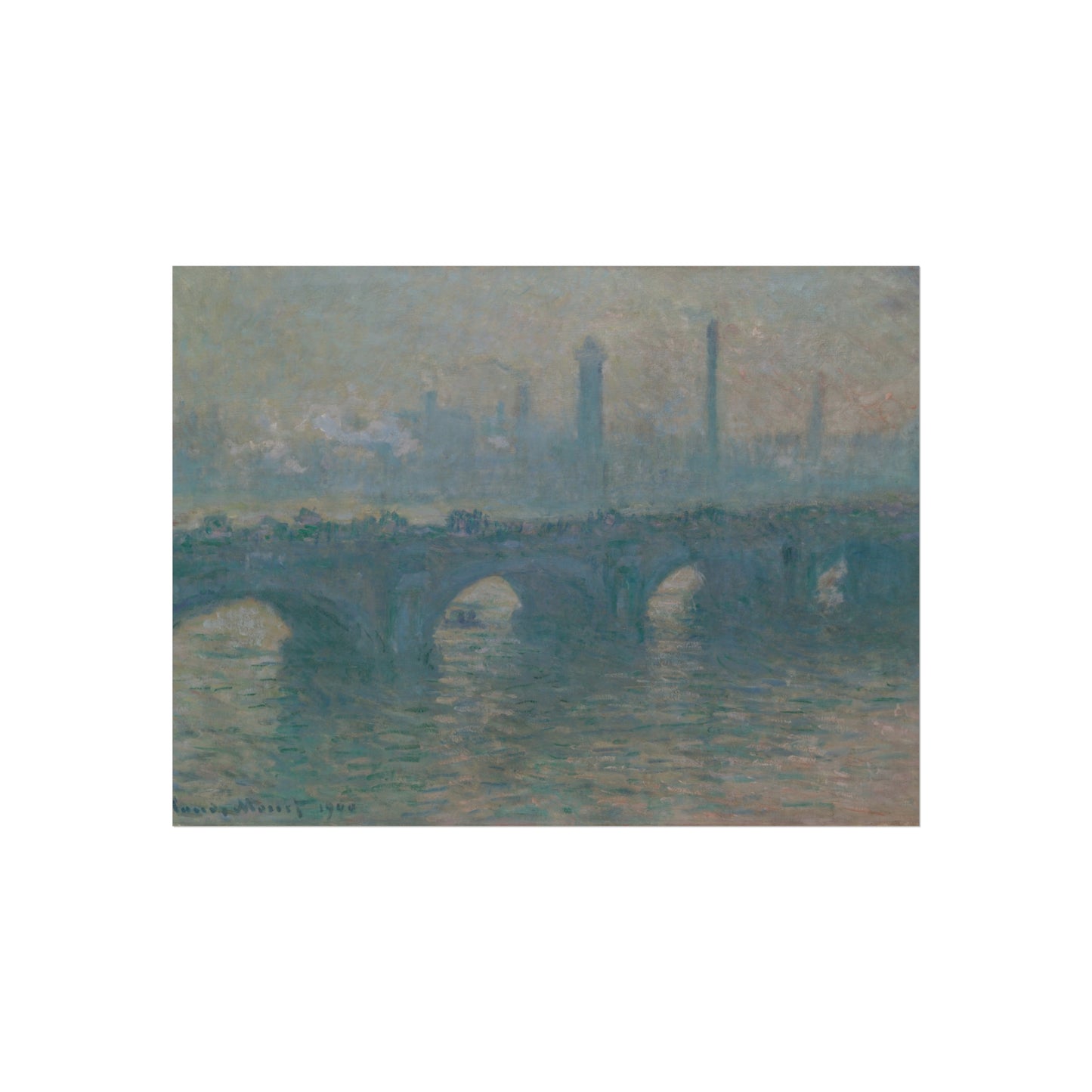 Claude Monet - Waterloo Bridge, Gray Weather | Fine Art Poster