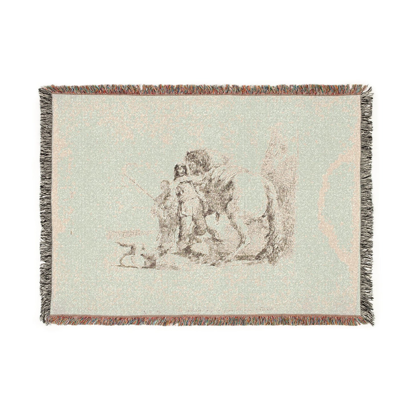 Giovanni Battista Tiepolo - The Rider Standing by His Horse, from Capricci | Woven Tapestry Blanket