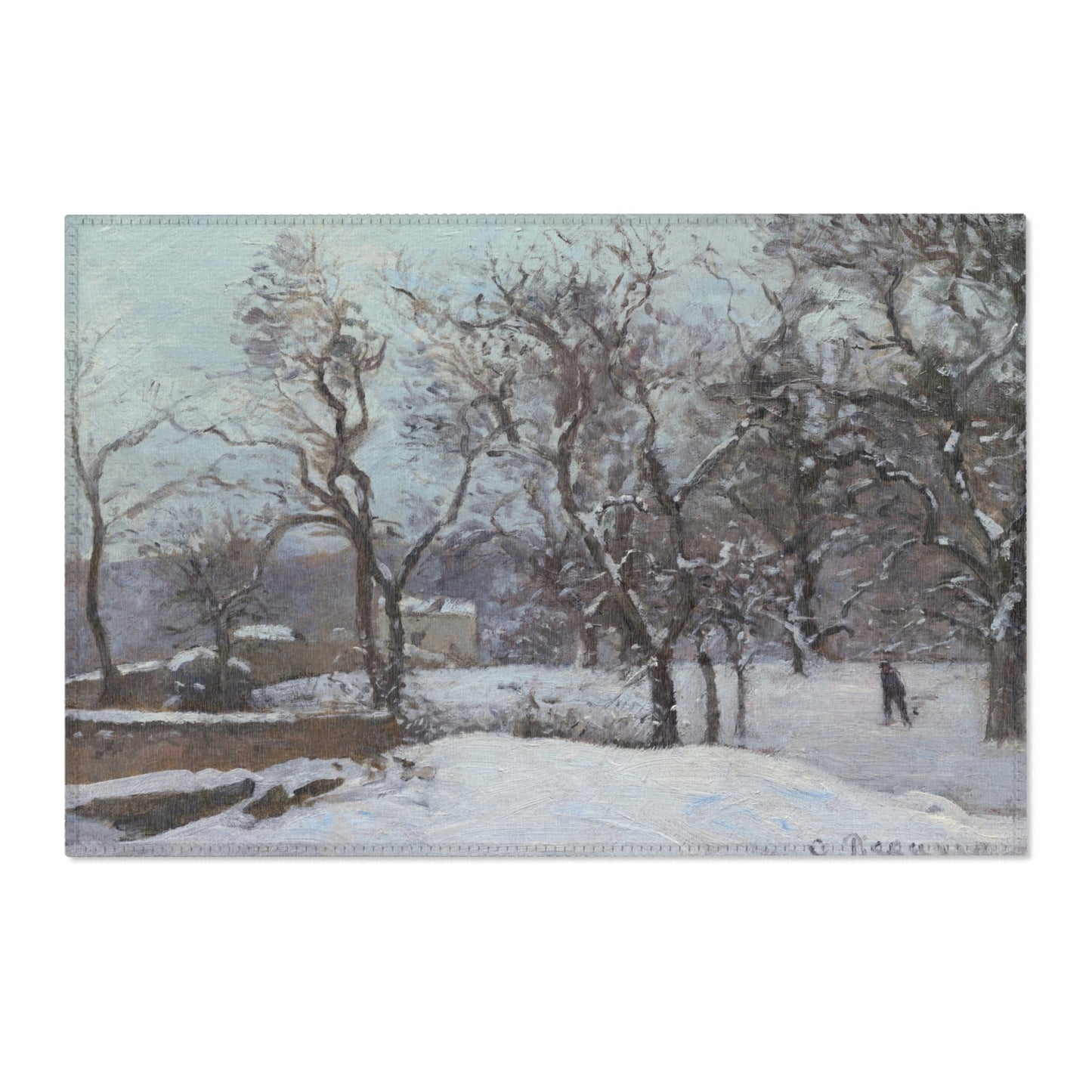 Camille Pissarro - Snow at Louveciennes | Area Rug