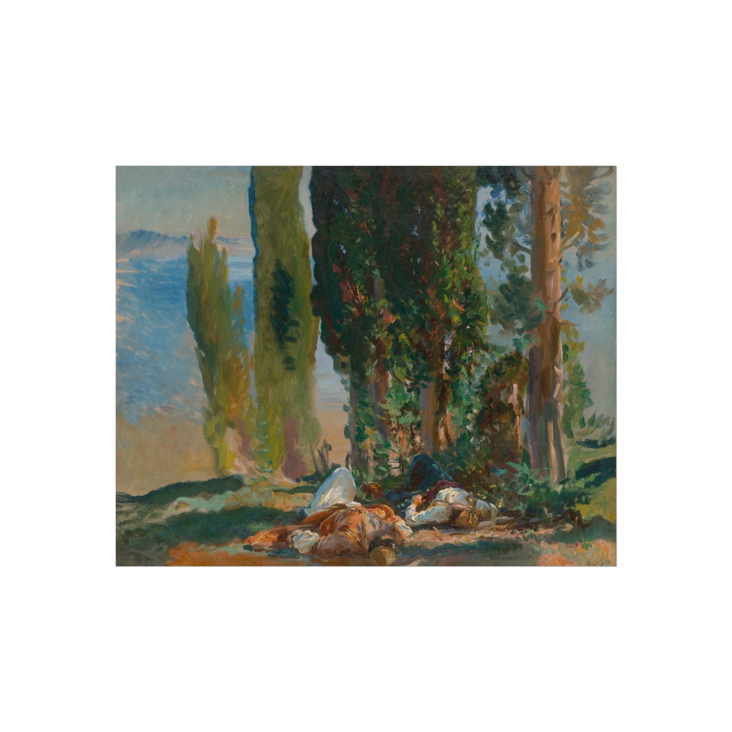 John Singer Sargent - Under the Cypress Trees at Corfu | Fine Art Poster