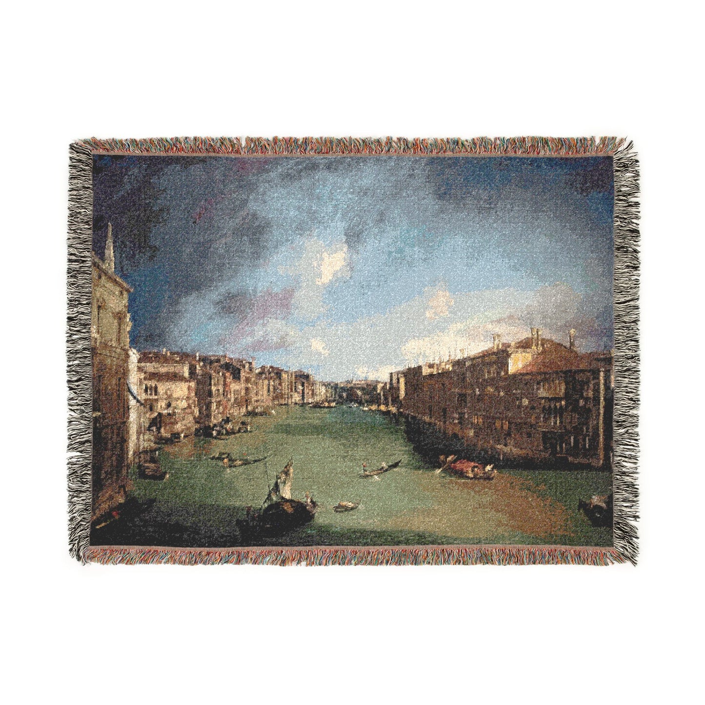 Ca' Rezzonico - Canal Grande da Palazzo Balbi a Rialto C.1722 - Canaletto | Woven Tapestry Blanket