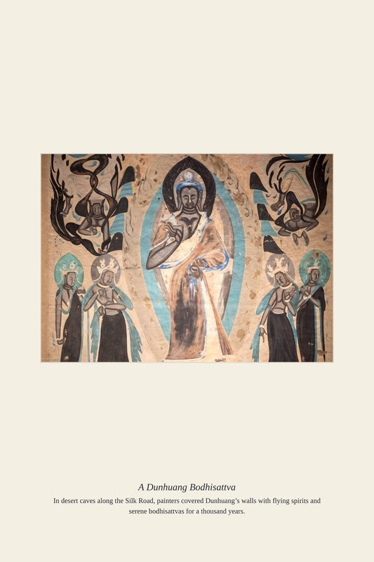 A Dunhuang Bodhisattva — antique art print