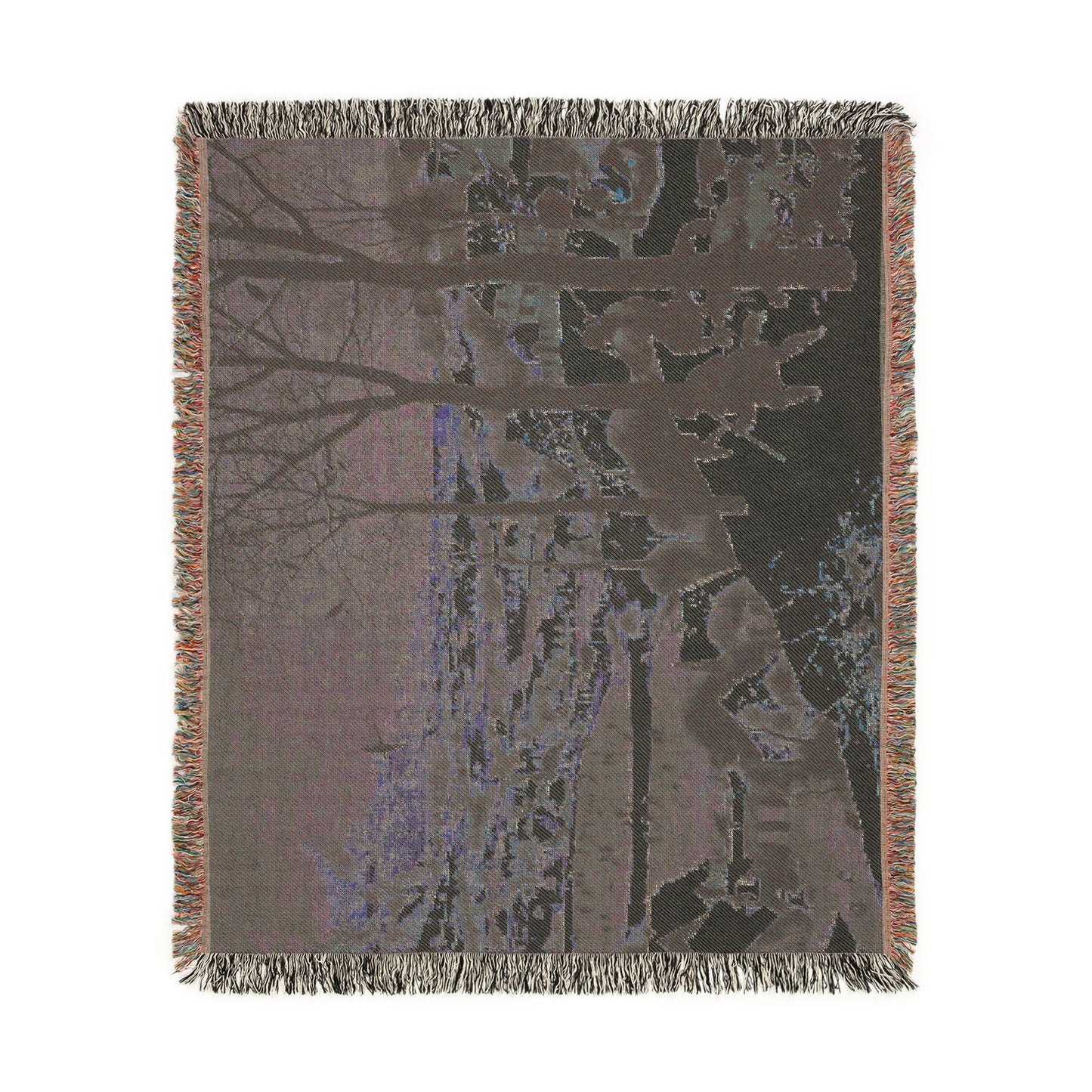 Pieter Bruegel the Elder - Hunters in the Snow (Winter) - Google Art Project | Woven Tapestry Blanket