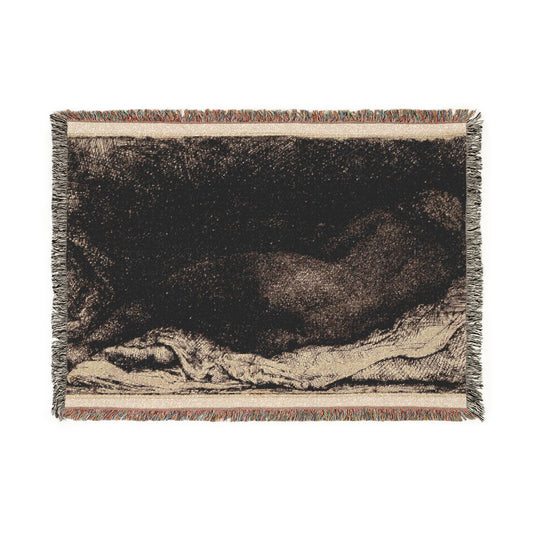Reclining Female Nude — Rembrandt Tapestry Blanket