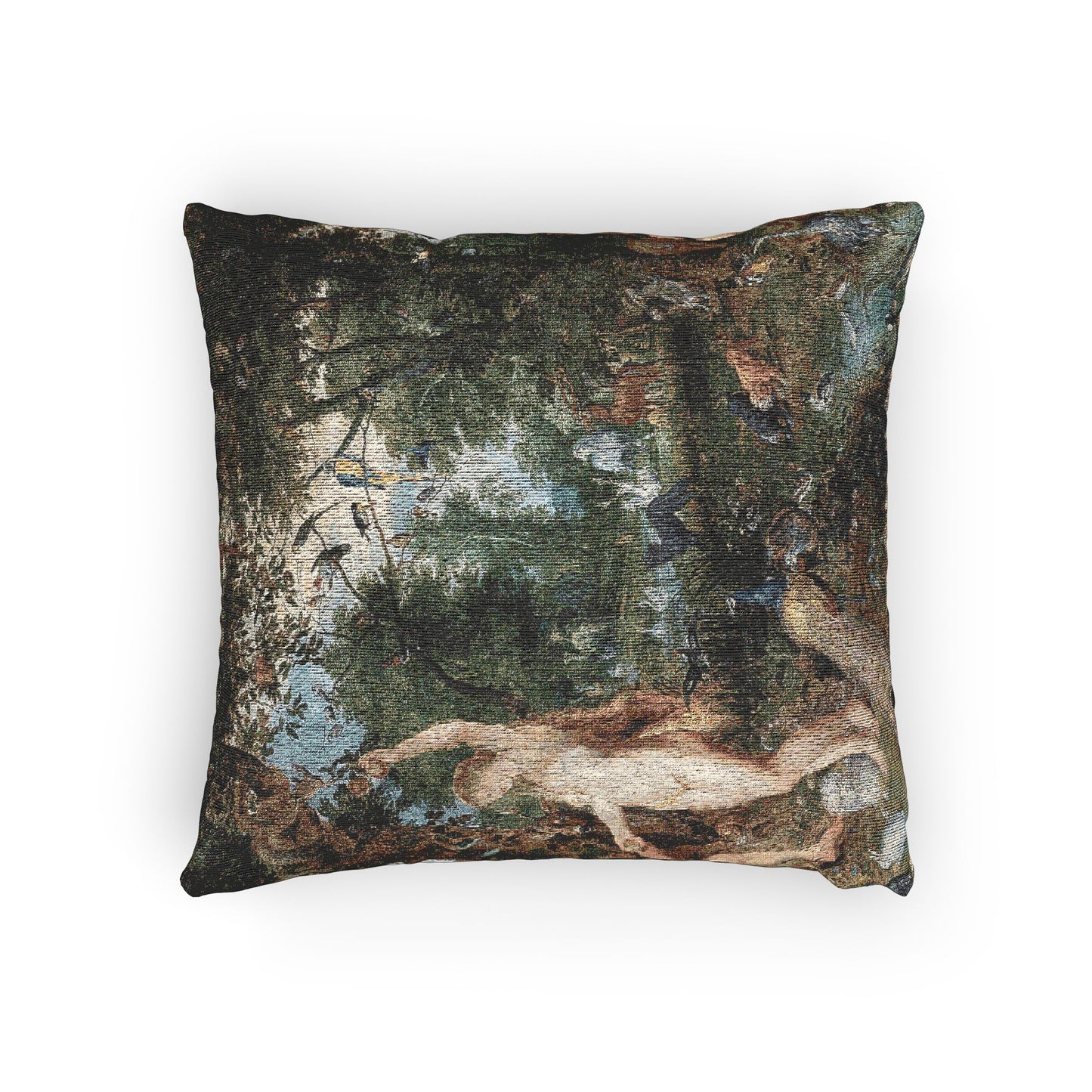 Jan Brueghel de Oude en Peter Paul Rubens - Het aards paradijs met de zondeval van Adam en Eva | Woven Pillow