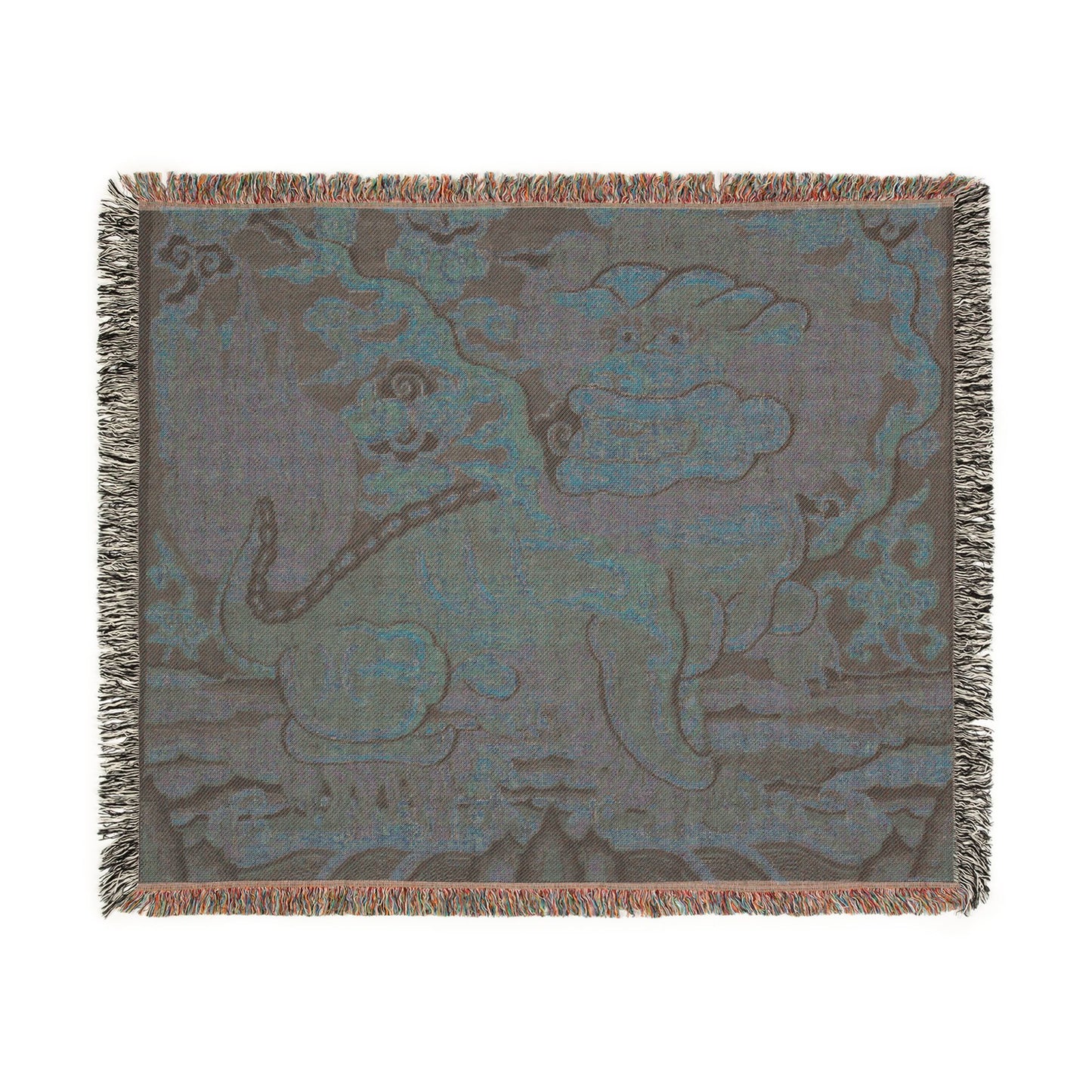 153_rank-badge-with-lion-ming-kesi | Woven Tapestry Blanket