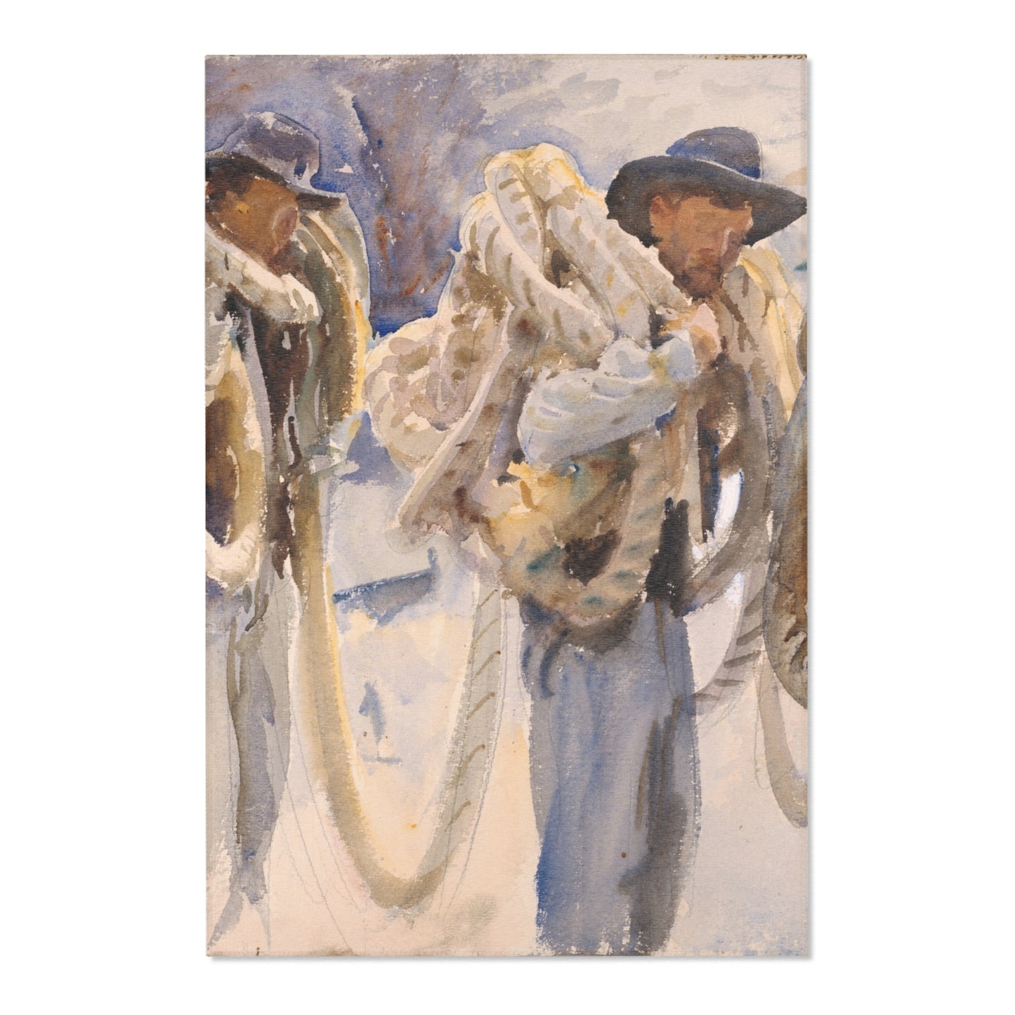 John Singer Sargent - Workmen at Carrara | Area Rug