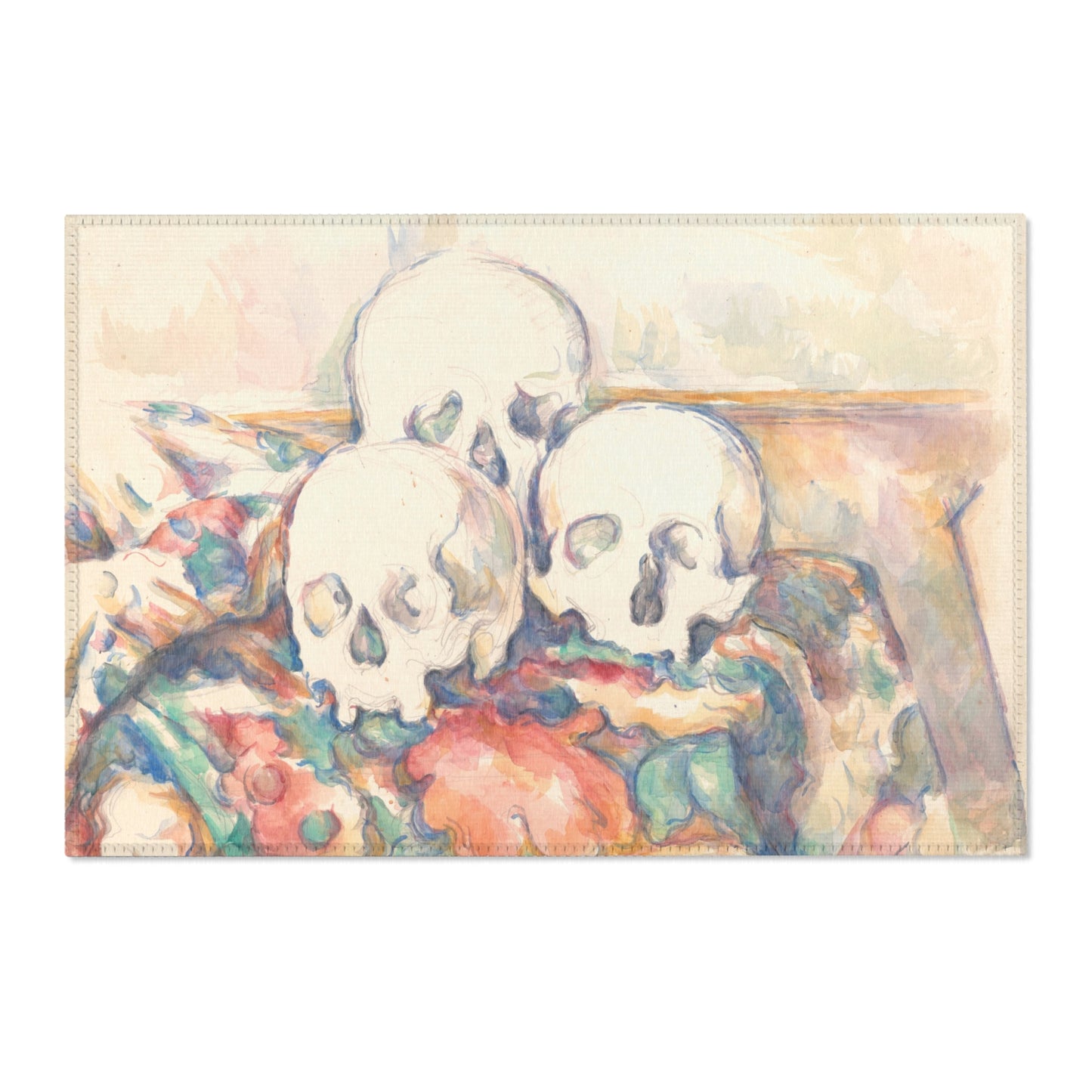 Paul Cezanne - The Three Skulls | Area Rug