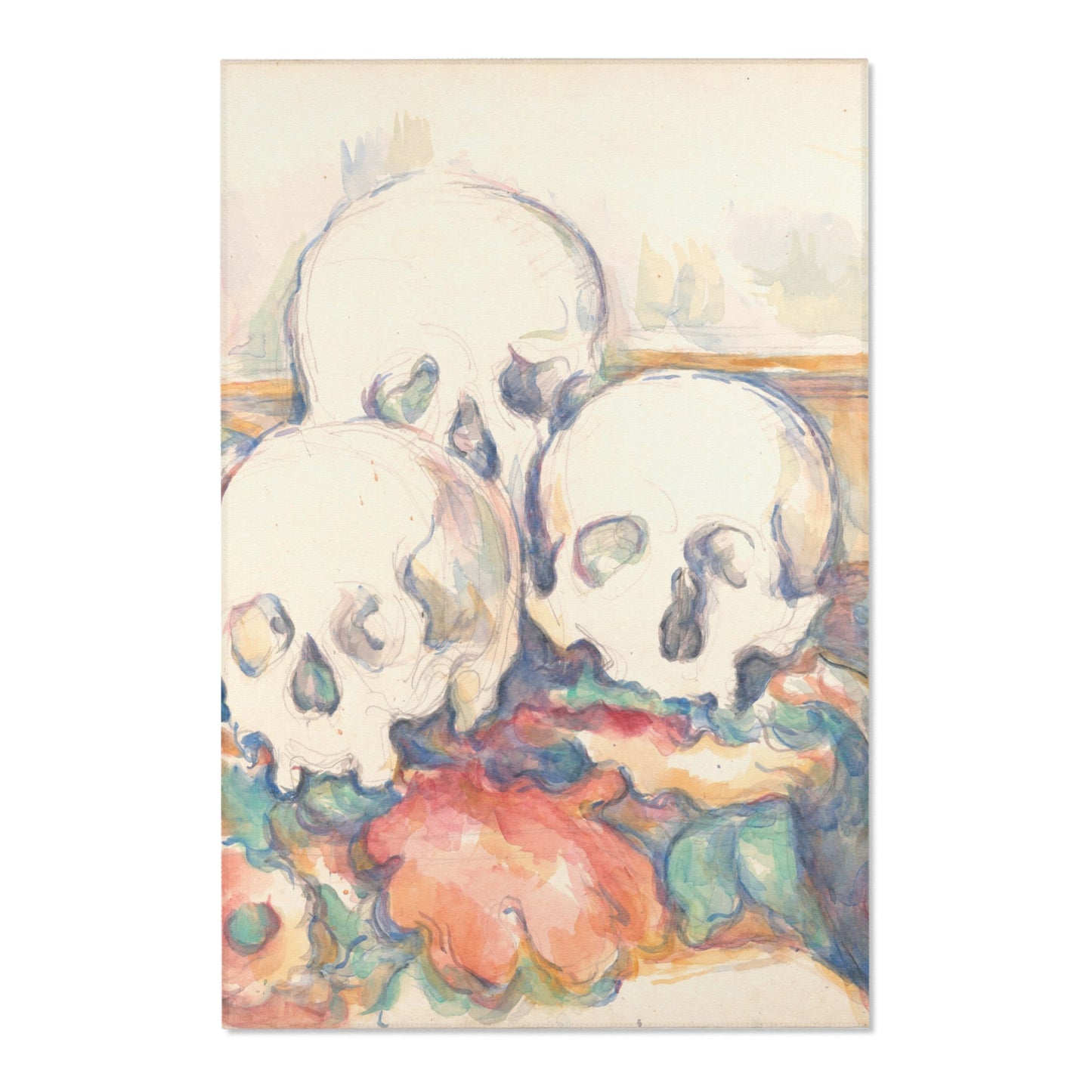 Paul Cezanne - The Three Skulls | Area Rug