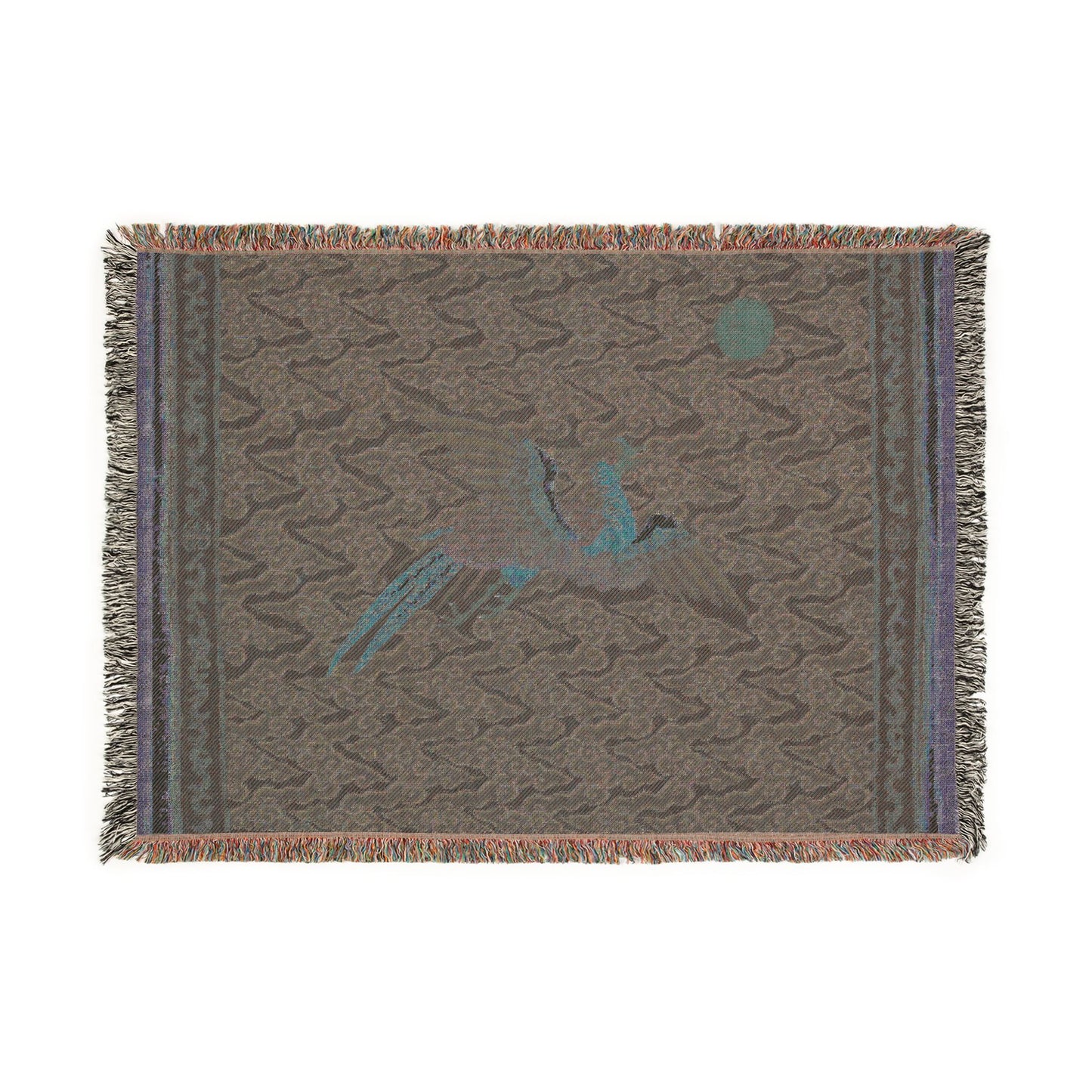 140_rank-badge-with-pheasant | Woven Tapestry Blanket