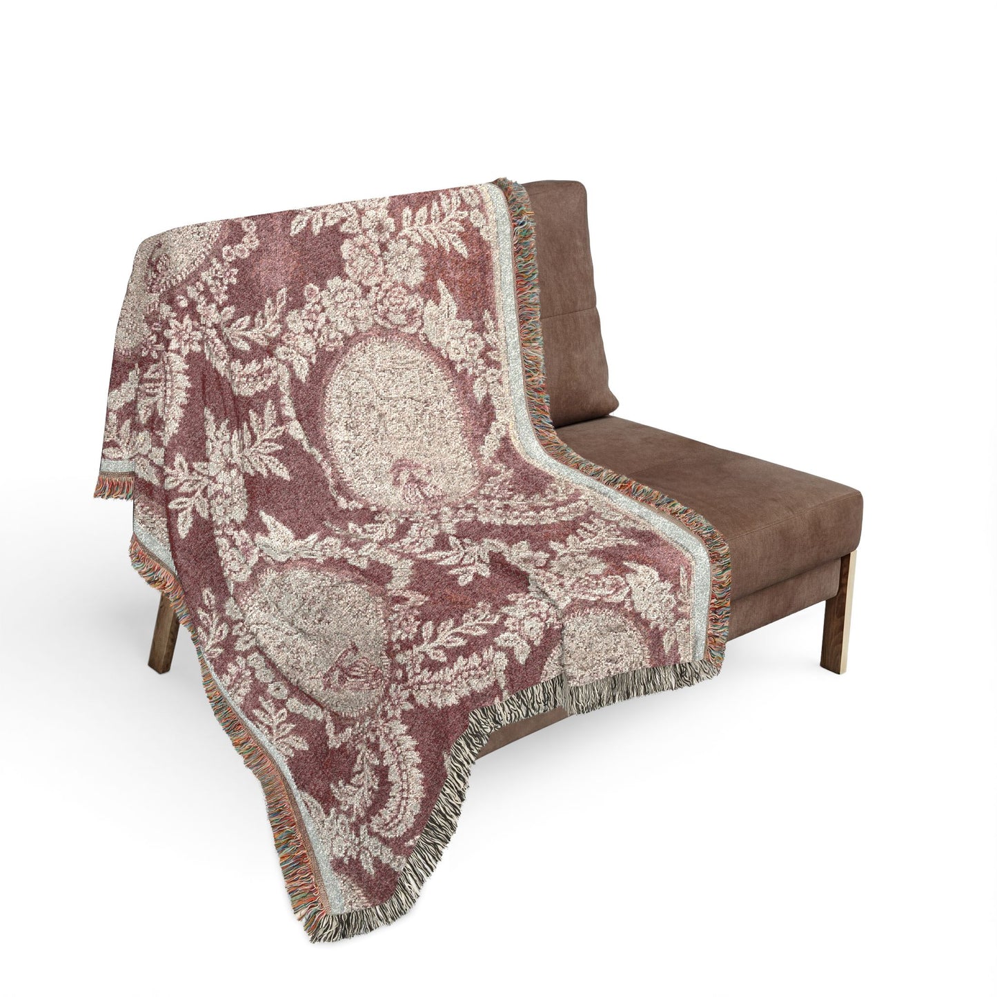 Fragment of Woodblock Printed Cotton Woven Throw Blanket