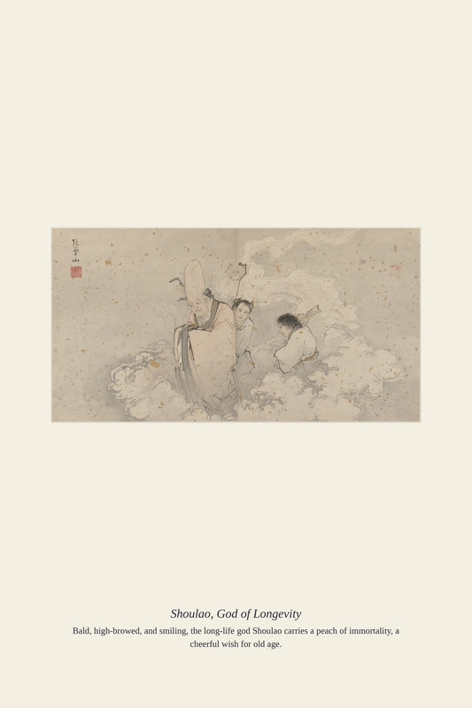 Shoulao, God of Longevity — antique art print