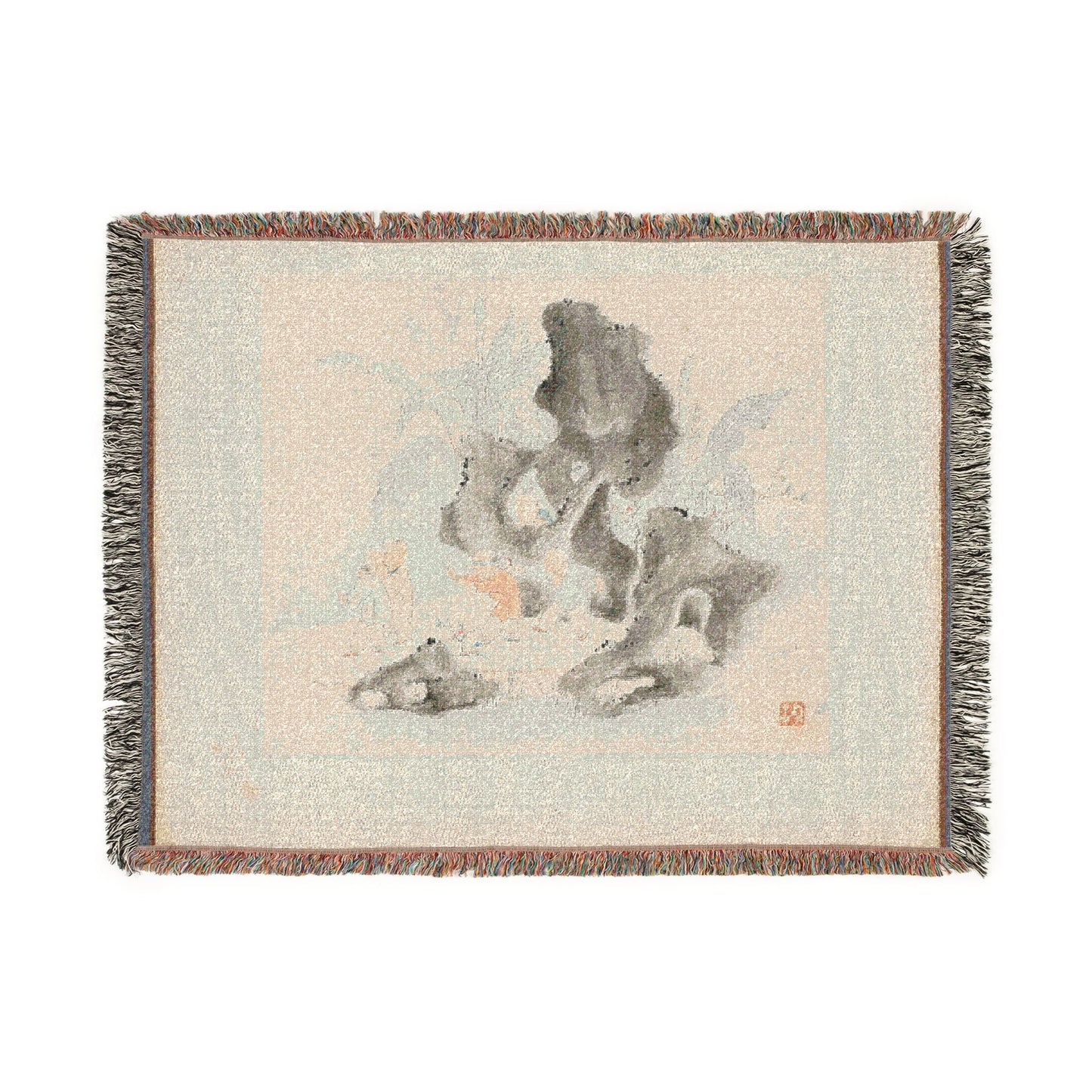 116_children-playing-blindman-s-buff-in-a-garden | Woven Tapestry Blanket