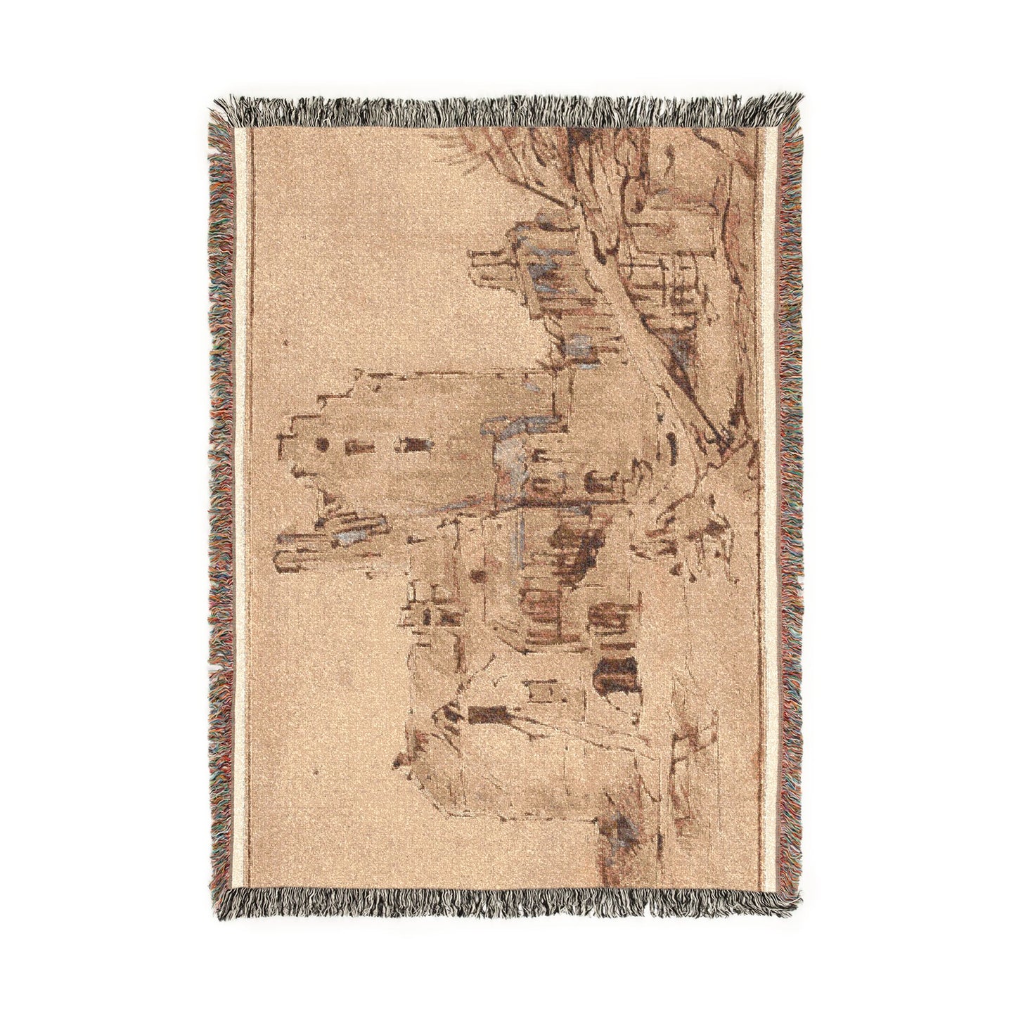 Rembrandt van Rijn - Kostverloren Castle in Decay | Woven Tapestry Blanket