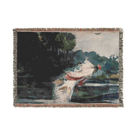 Life-Size Black Bass — Homer Tapestry Blanket