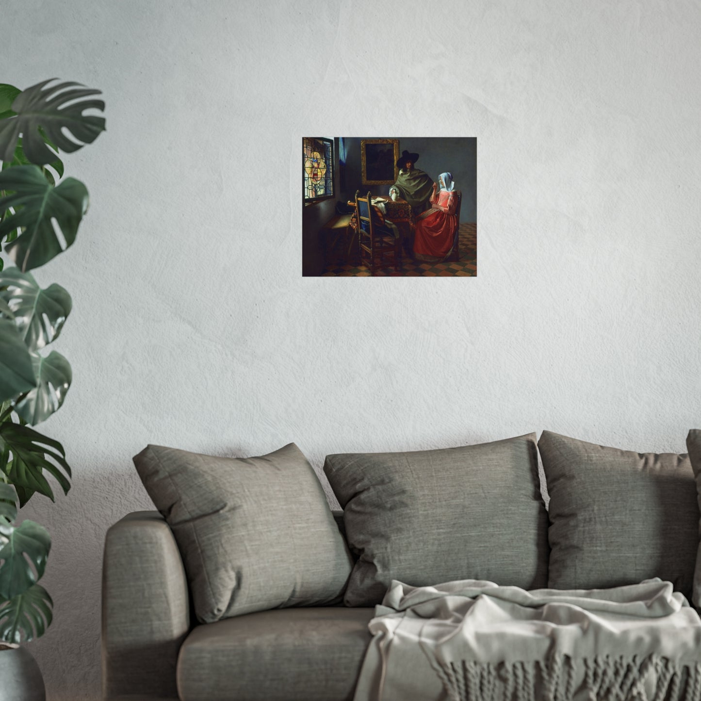 Jan Vermeer van Delft - The Glass of Wine - Google Art Project | Fine Art Poster