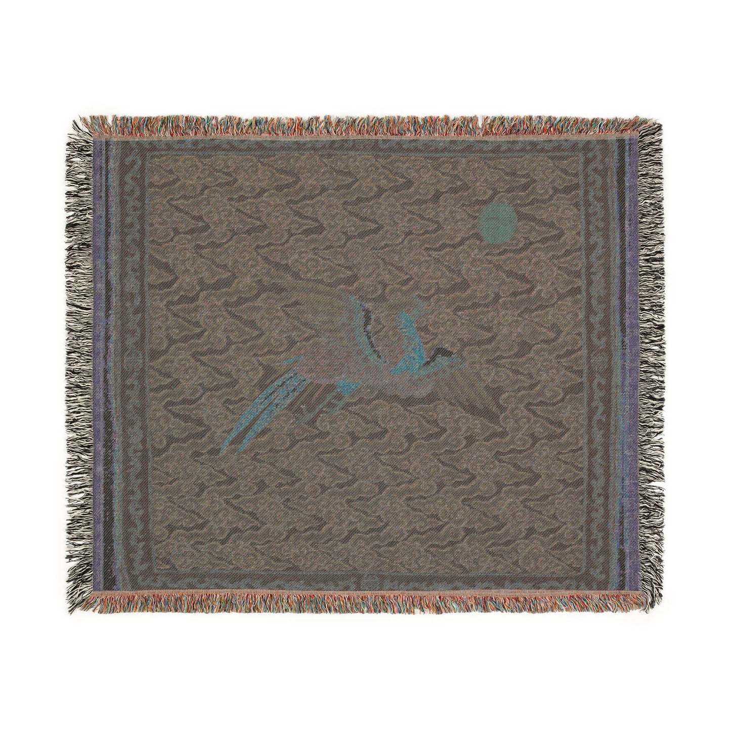 140_rank-badge-with-pheasant | Woven Tapestry Blanket