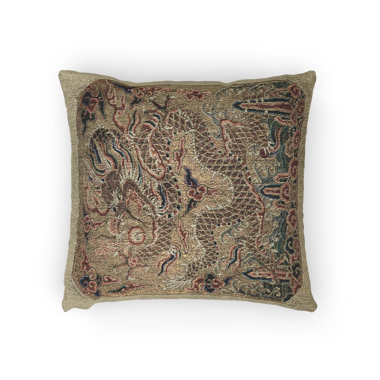 149_rank-badge-with-dragon | Woven Pillow