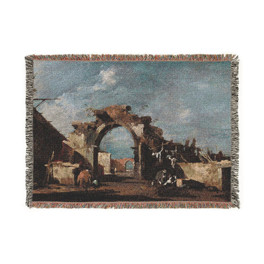 Ruined Archway — Guardi Tapestry Blanket