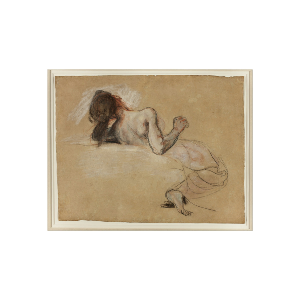 Crouching Woman — Eugène Delacroix Fine Art Poster