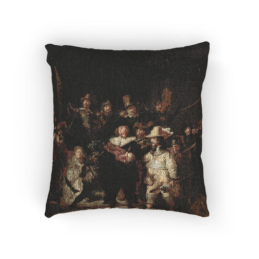 The Night Watch — Rembrandt van Rijn Woven Pillow