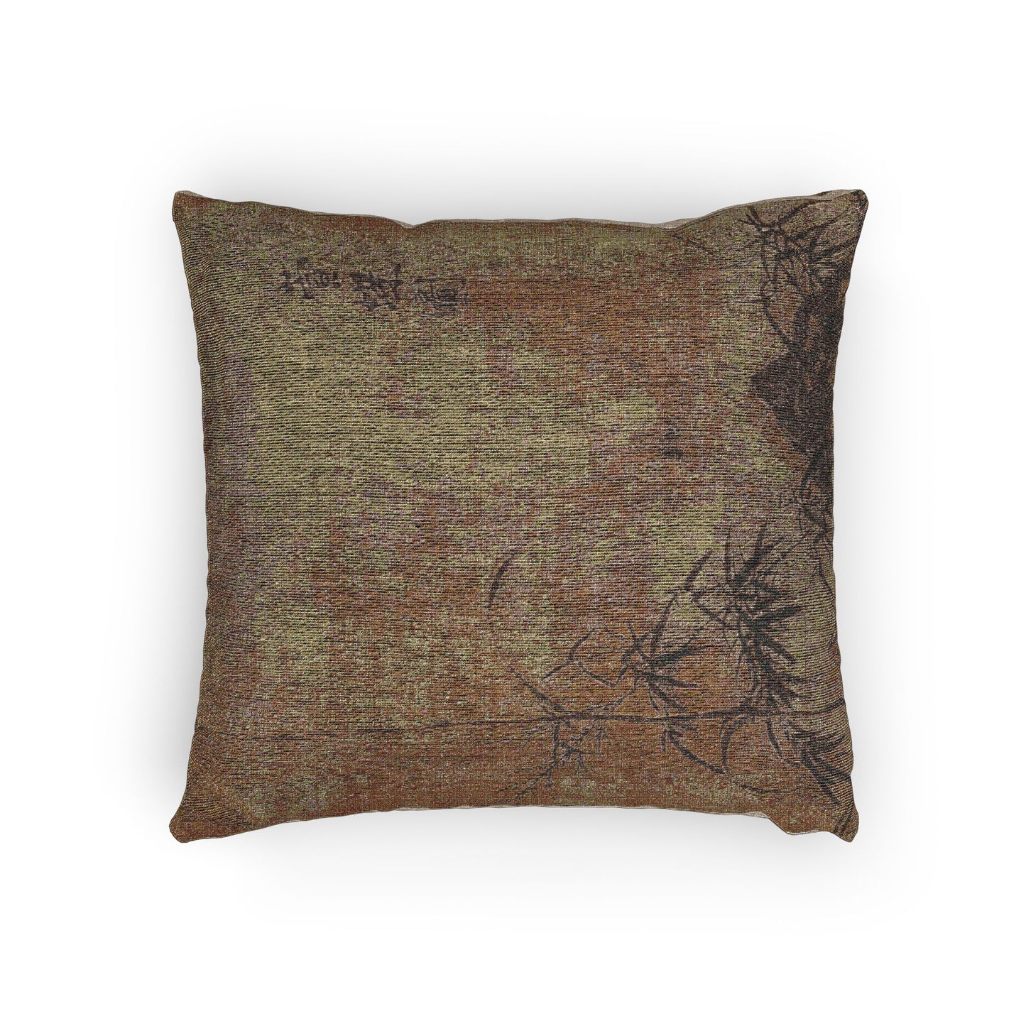 Lily and Butterflies Woven Pillow