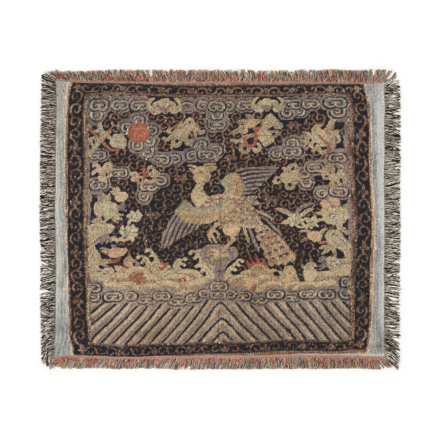 134_rank-badge-buzi | Woven Tapestry Blanket