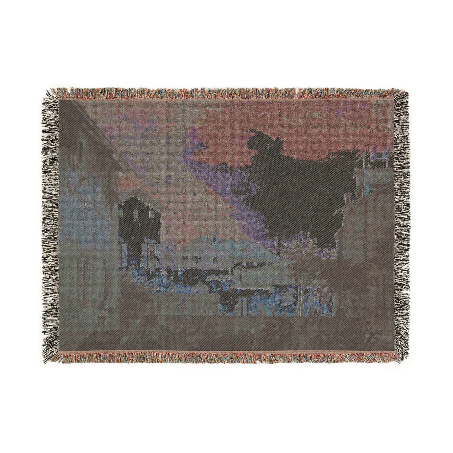 Follower of Canaletto - The Terrace | Woven Tapestry Blanket