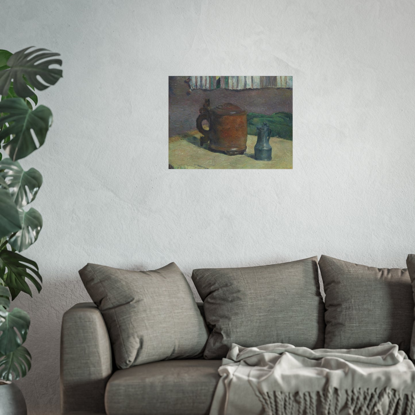 Paul Gauguin - Still Life Wood Tankard and Metal Pitcher | Fine Art Poster