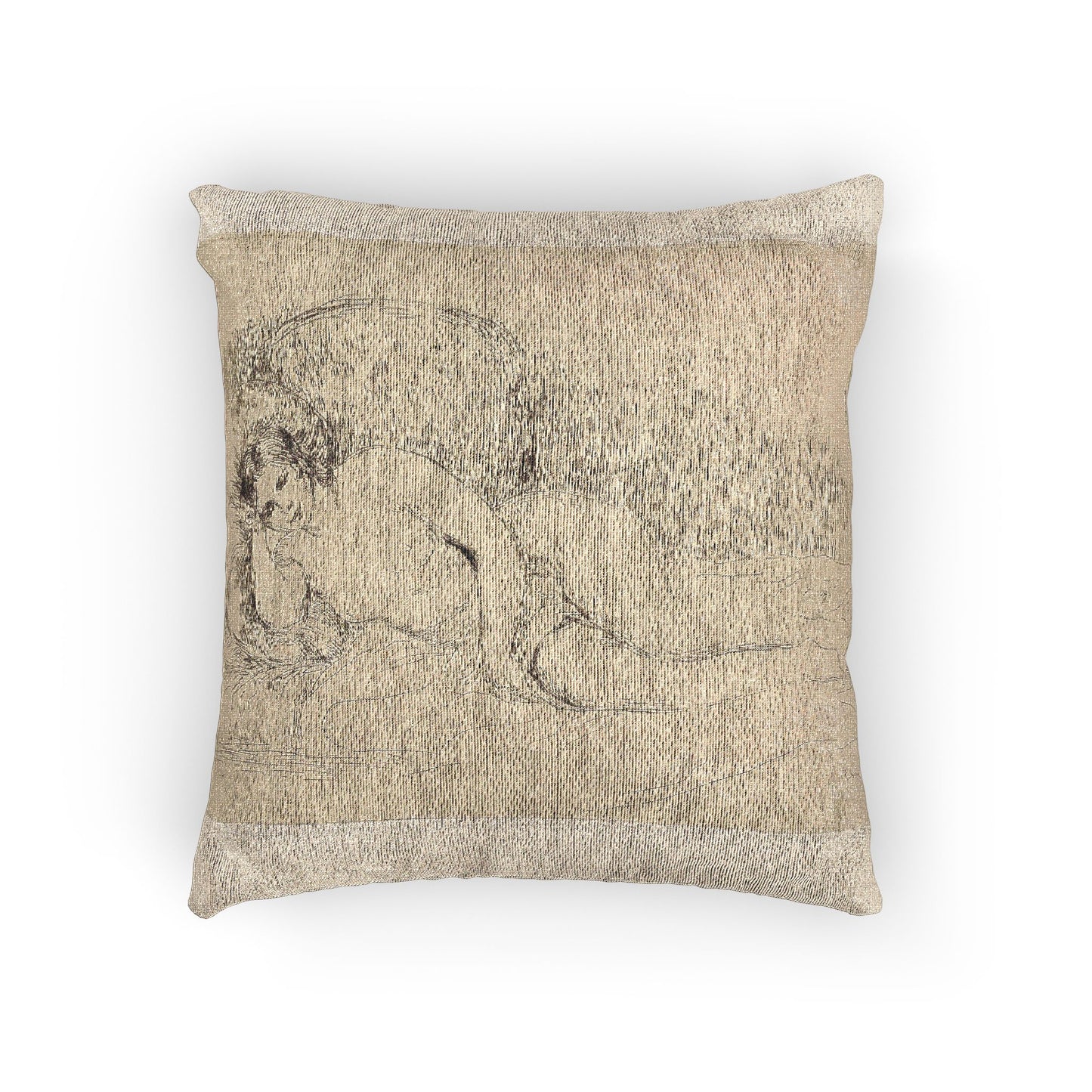 Pierre-Auguste Renoir - Woman Reclining, to the Left | Woven Pillow