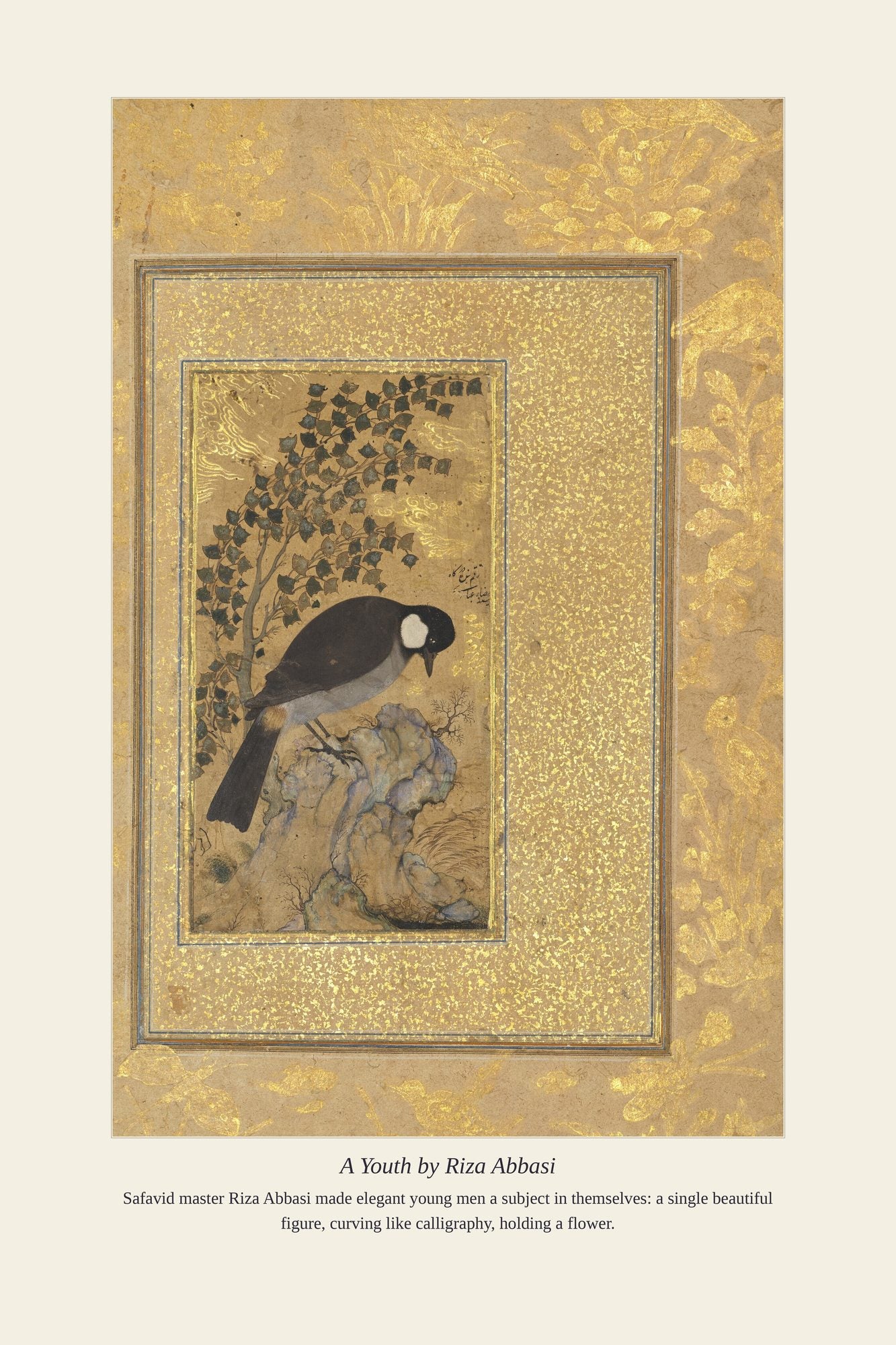 A Youth by Riza Abbasi — antique art print