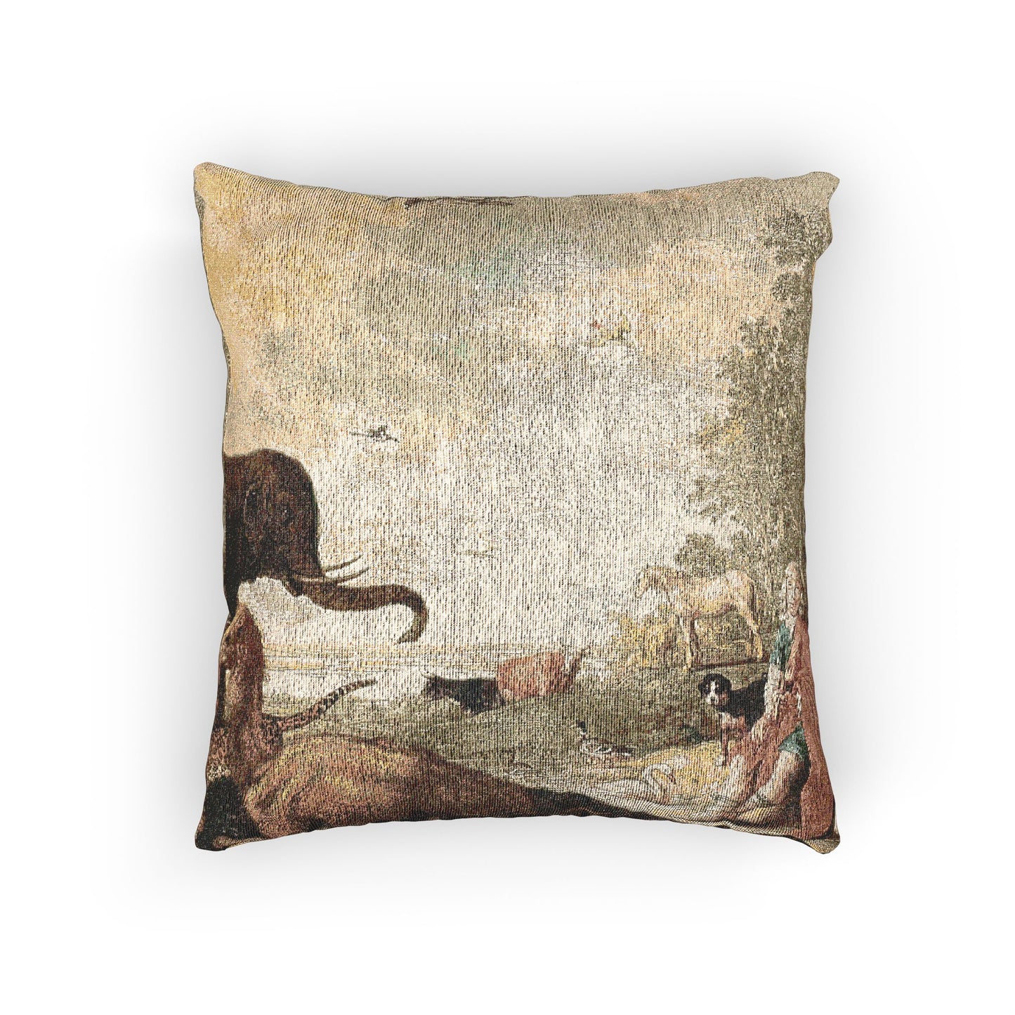 Dessau, Anhaltische Gemäldegalerie, Aelbert Jacobsz. Cuyp, Orpheus und die Tiere | Woven Pillow