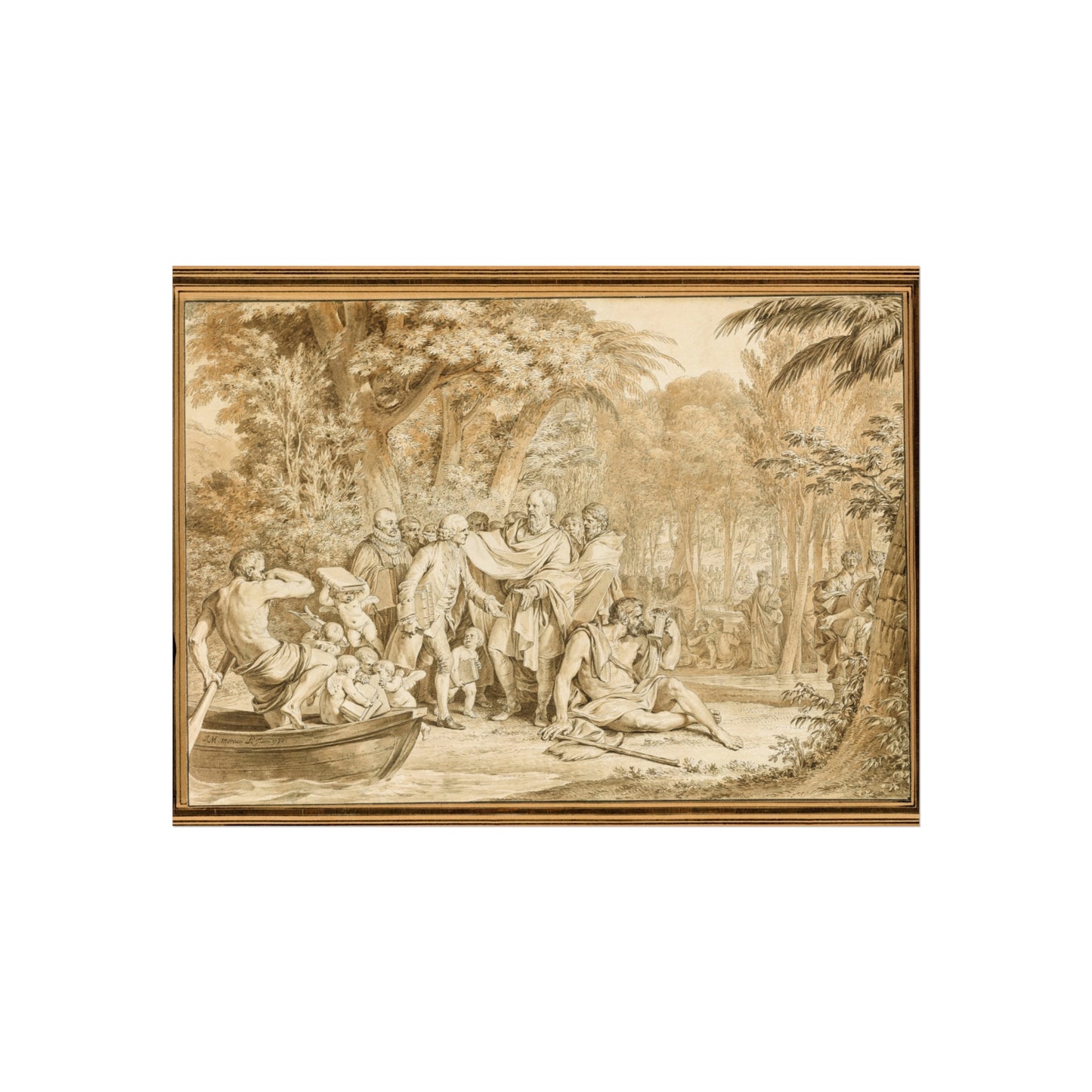 Jean Michel Moreau - The Arrival of Jean-Jacques Rousseau to the Champs-Élysées | Fine Art Poster