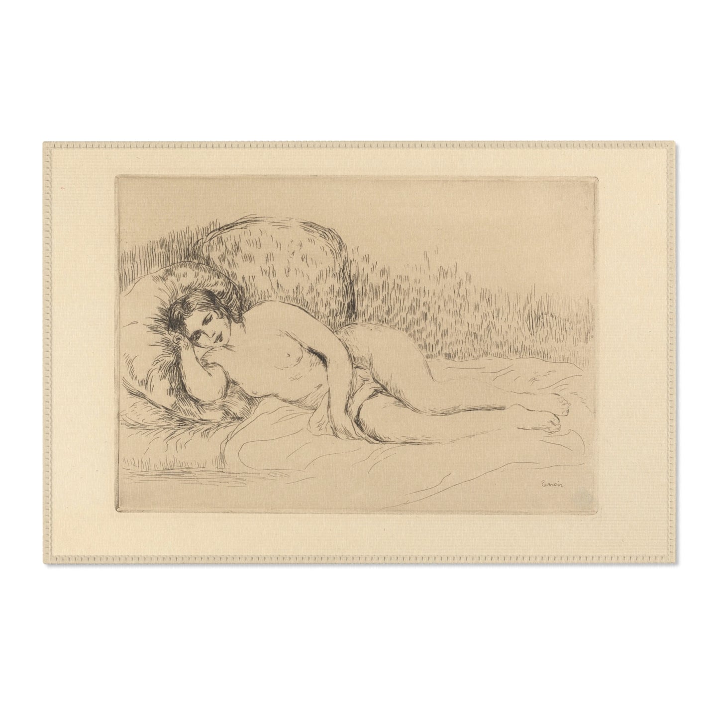 Pierre-Auguste Renoir - Woman Reclining, to the Left | Area Rug