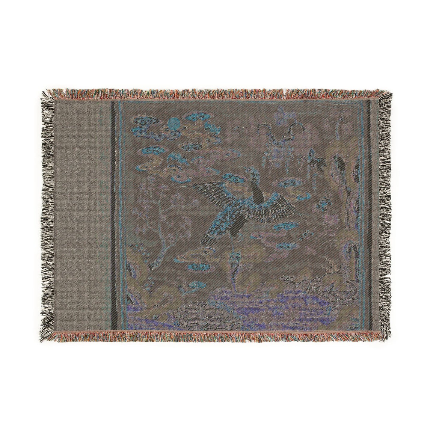 147_rank-badge-with-wild-goose | Woven Tapestry Blanket