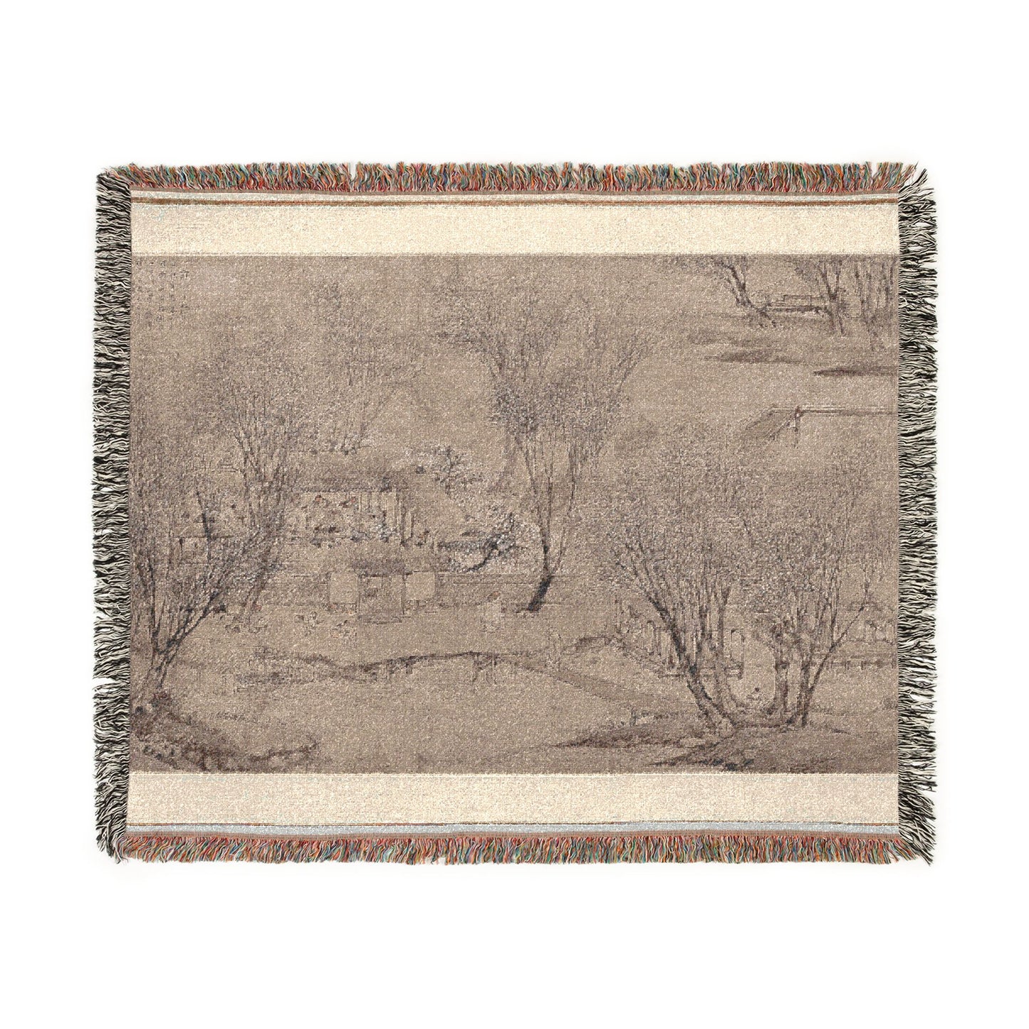 115_new-year-s-day-in-a-village-at-stone-lake | Woven Tapestry Blanket