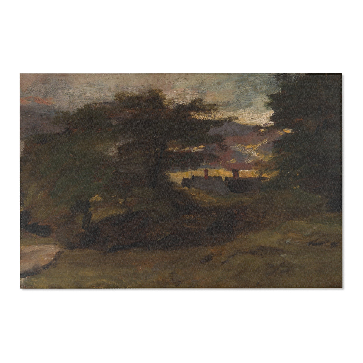 Landscape with Cottages — Constable Area Rug