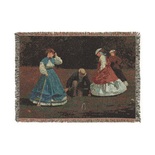 Croquet Scene — Homer Tapestry Blanket