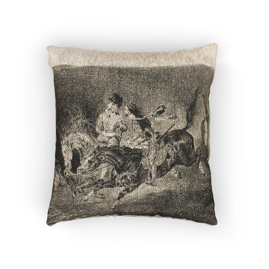 Faust and Mephistopheles Galloping Through — Delacroix Pillow