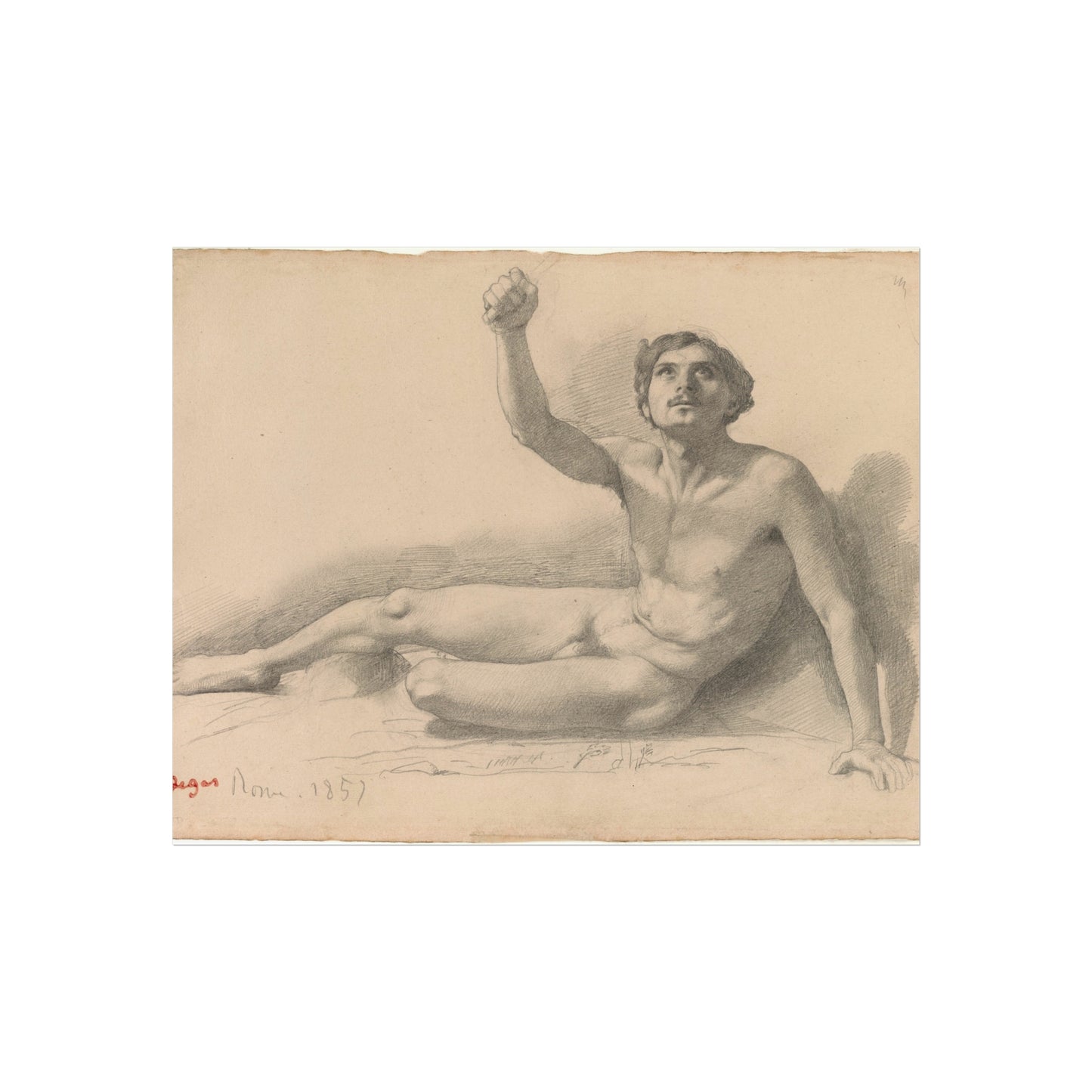 Hilaire Germain Edgar Degas - Study of a Male Nude | Fine Art Poster