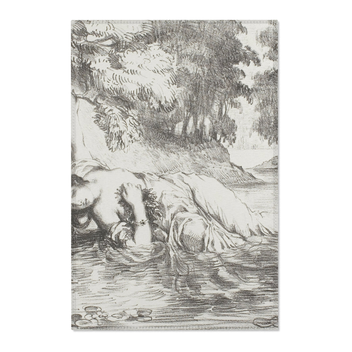 Ophelia's Death — Delacroix Area Rug