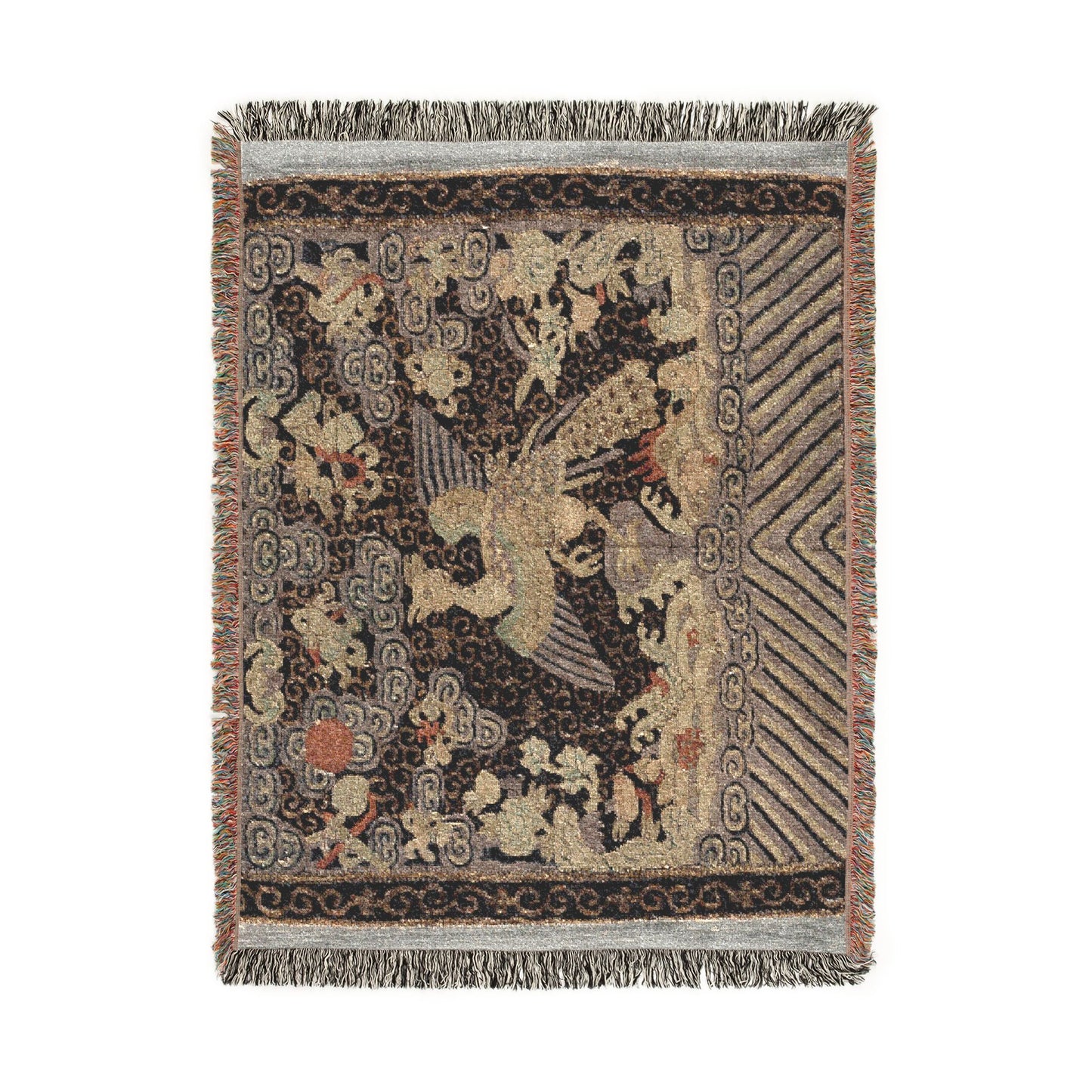 134_rank-badge-buzi | Woven Tapestry Blanket