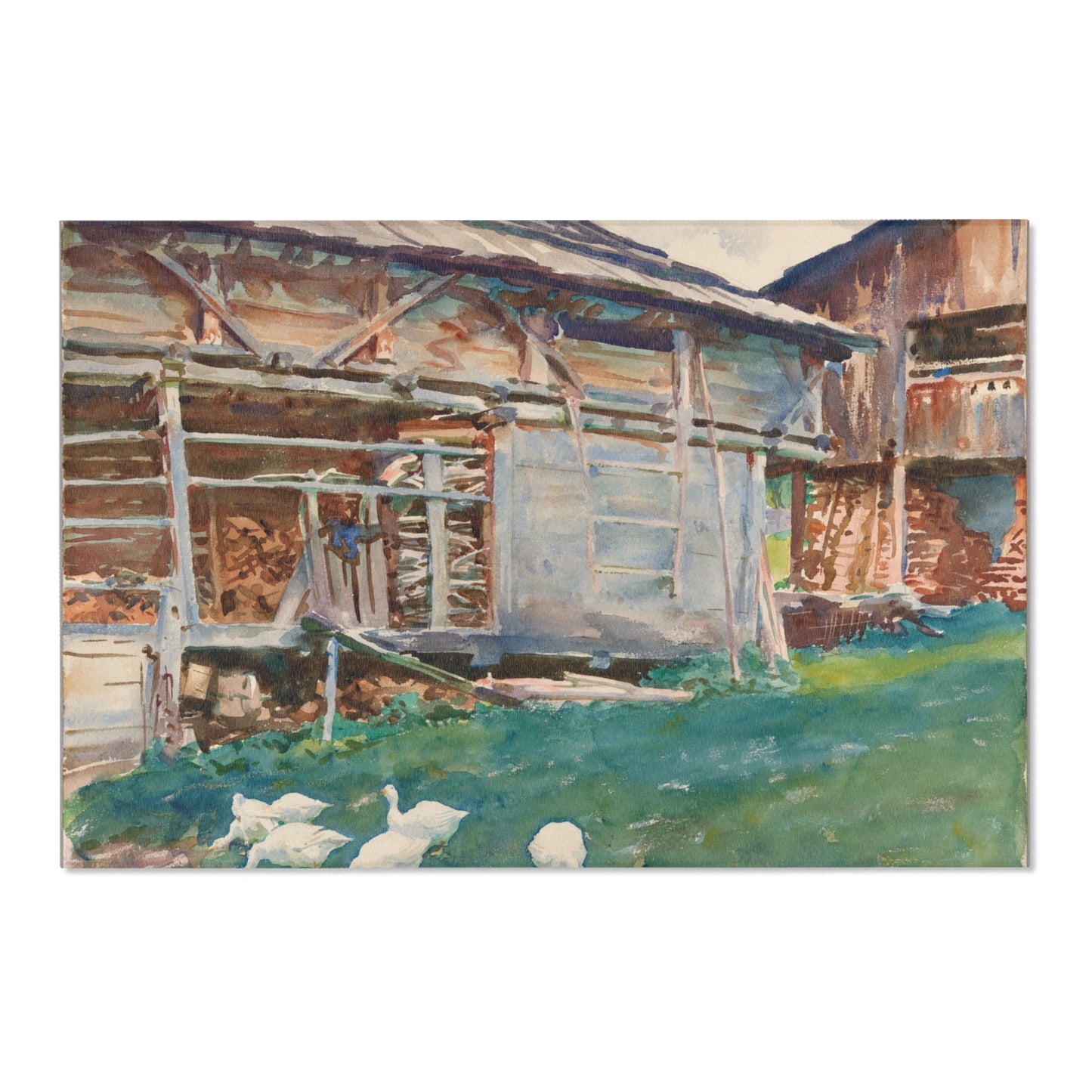John Singer Sargent - Woodsheds, Tyrol | Area Rug